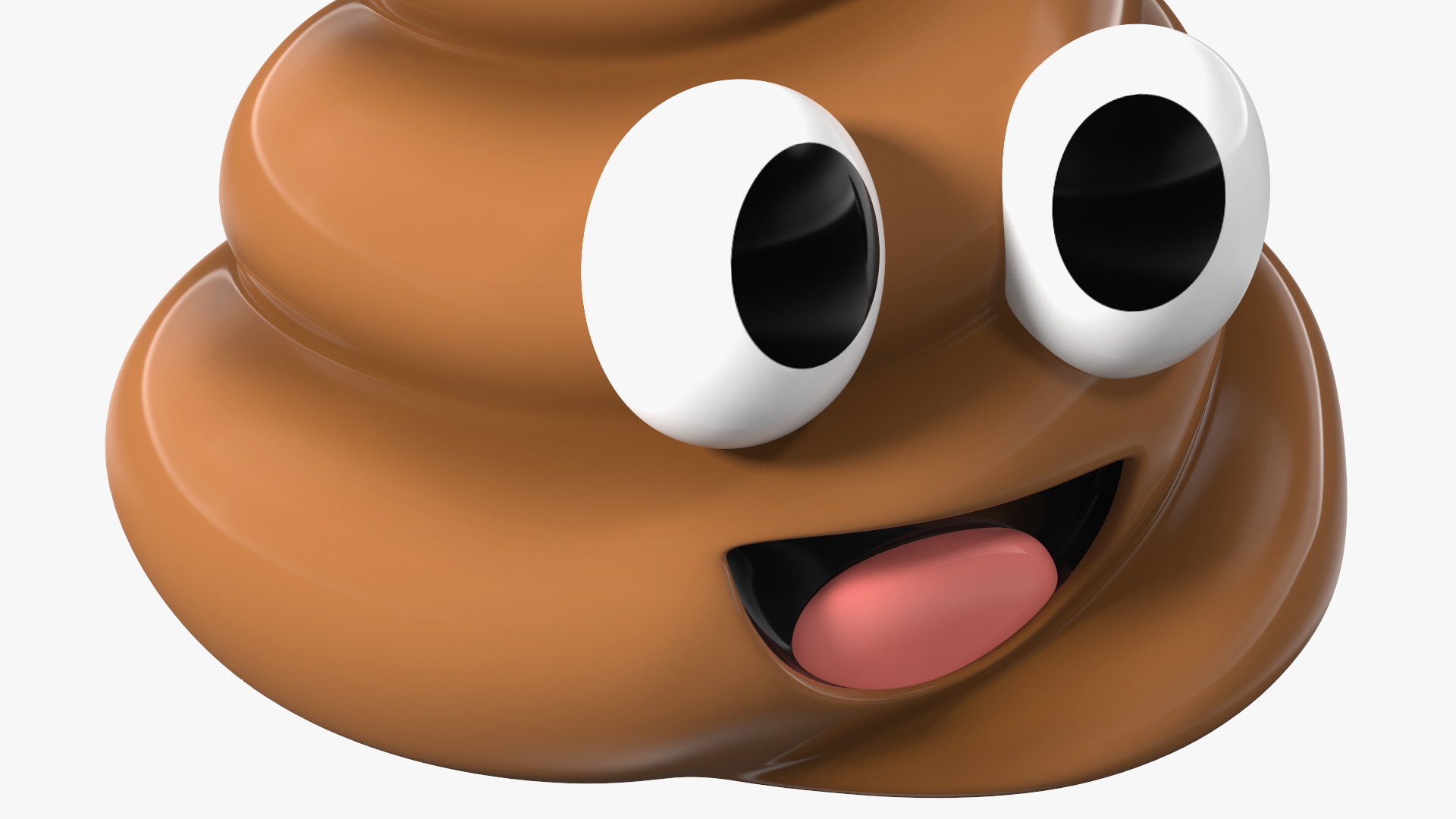 3D model Poop Emoji Smile Big Eyes