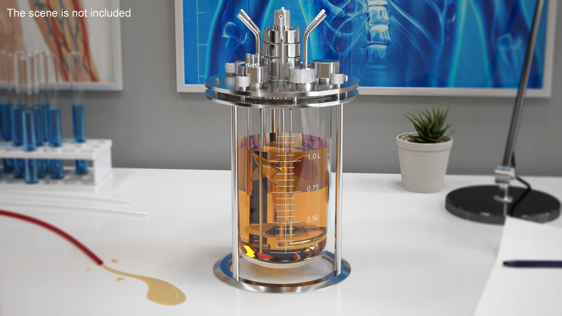 Small Glass Bioreactor 3D