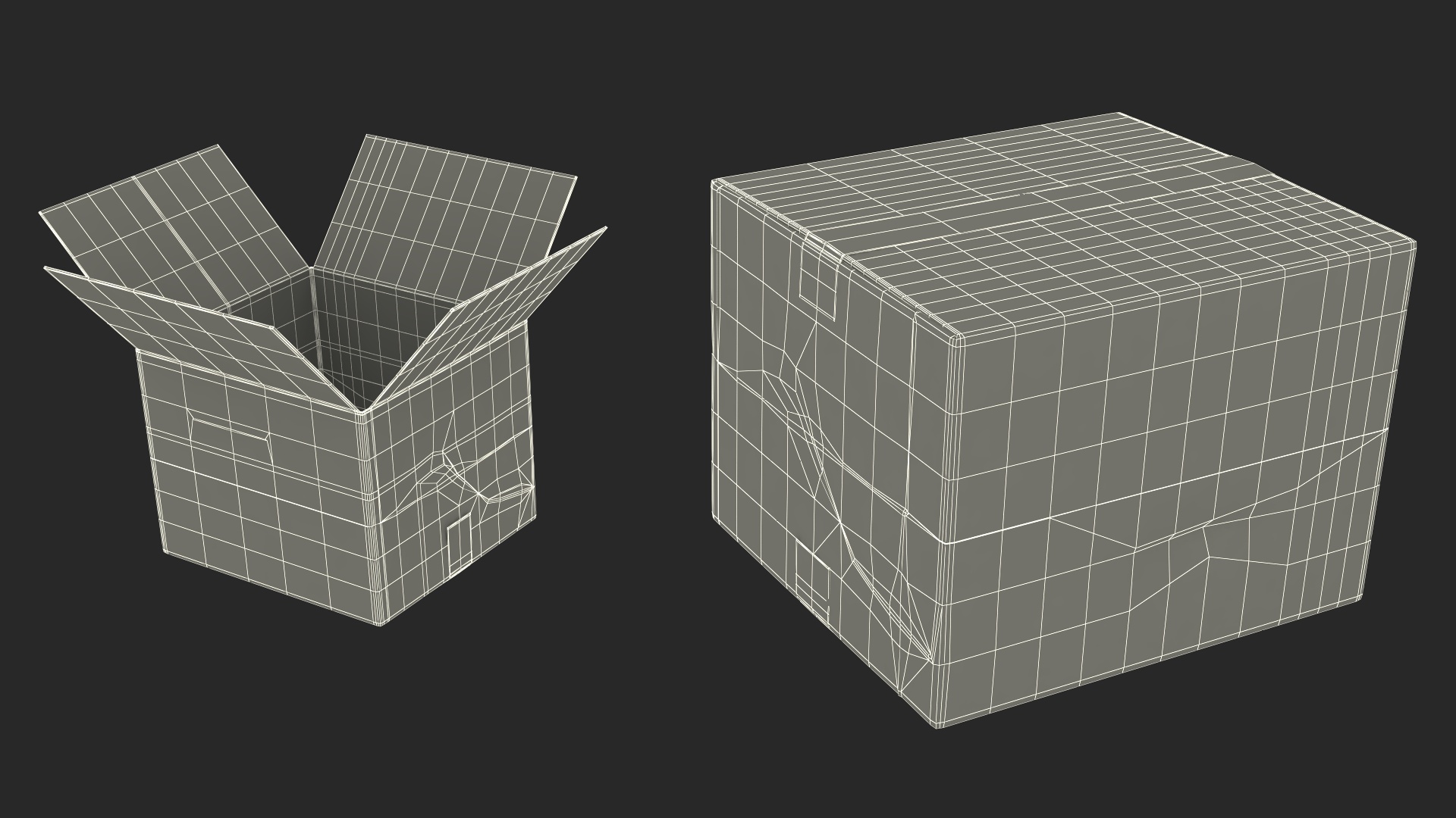 3D Cross Belt Sorter with Boxes model