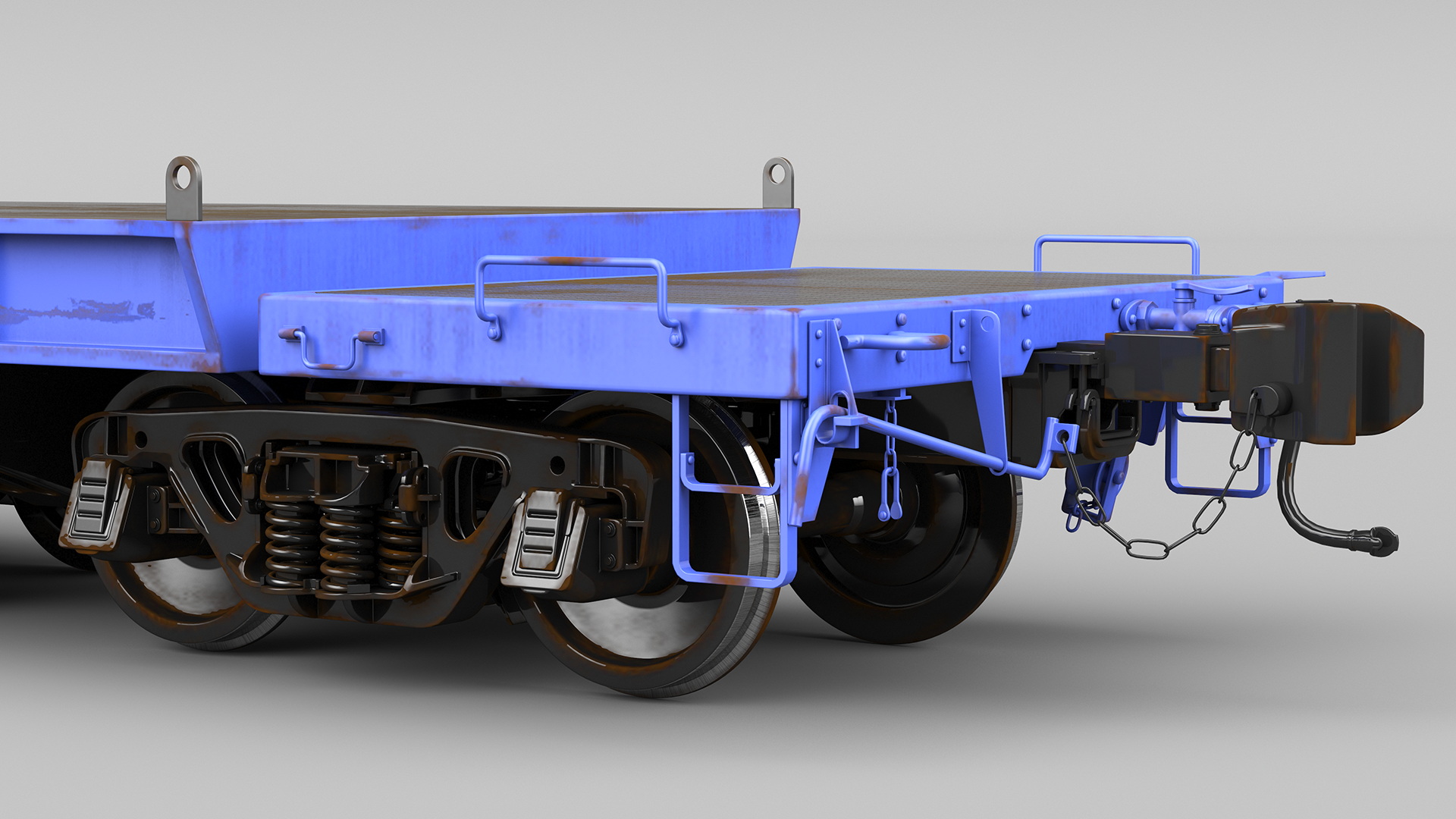 3D Heavy Duty Flatcar model