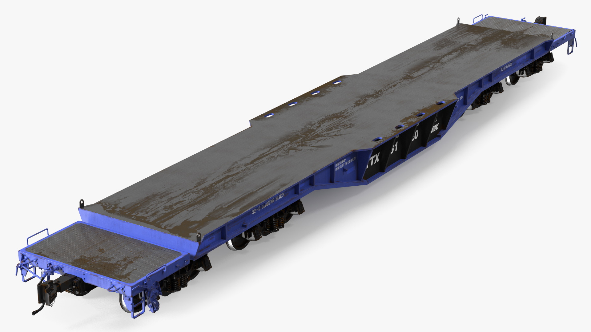 3D Heavy Duty Flatcar model