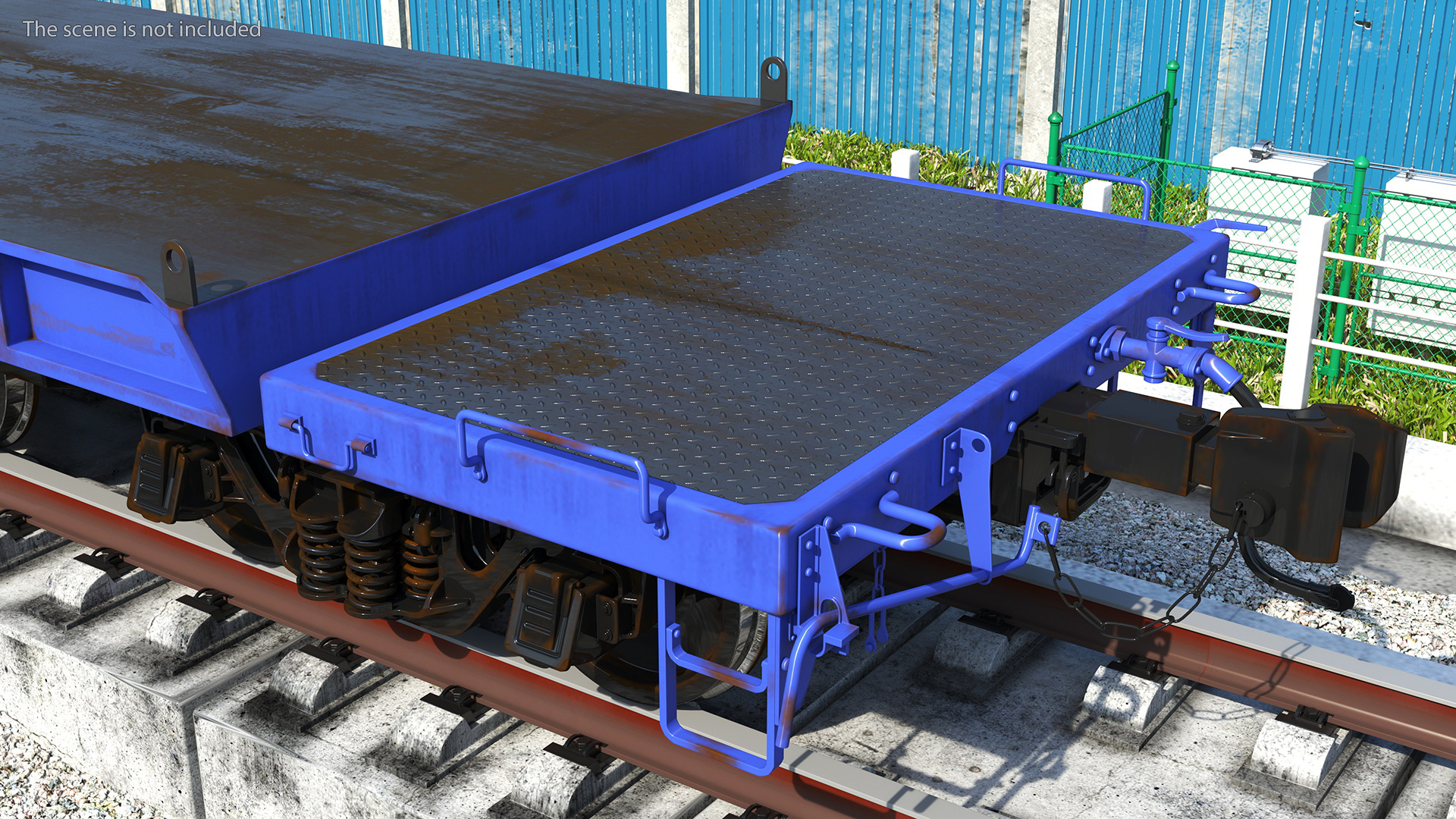 3D Heavy Duty Flatcar model