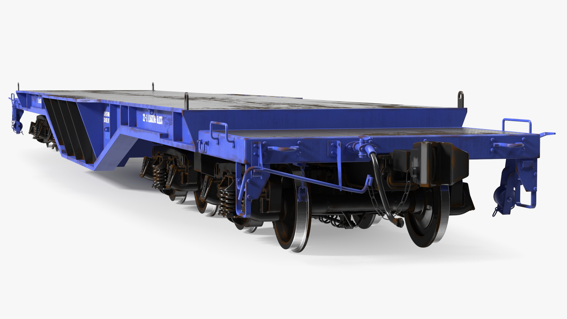 3D Heavy Duty Flatcar model