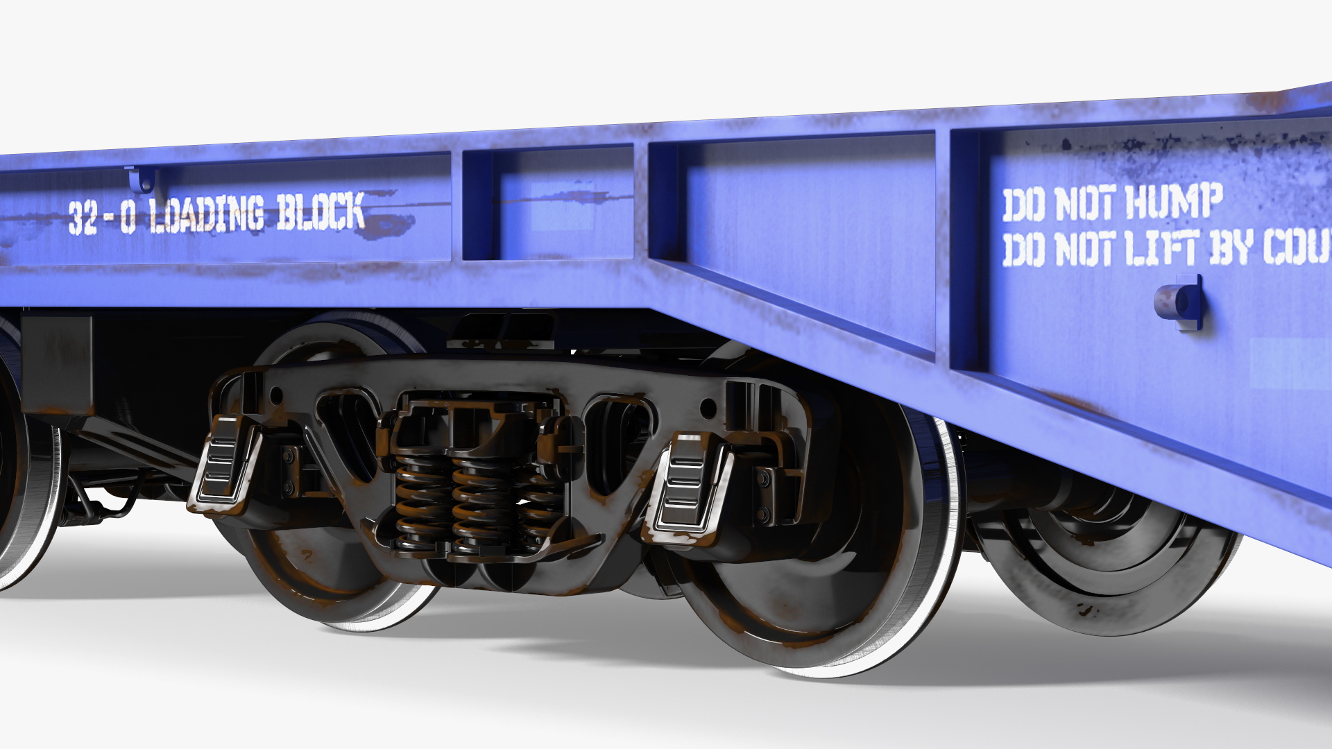 3D Heavy Duty Flatcar model