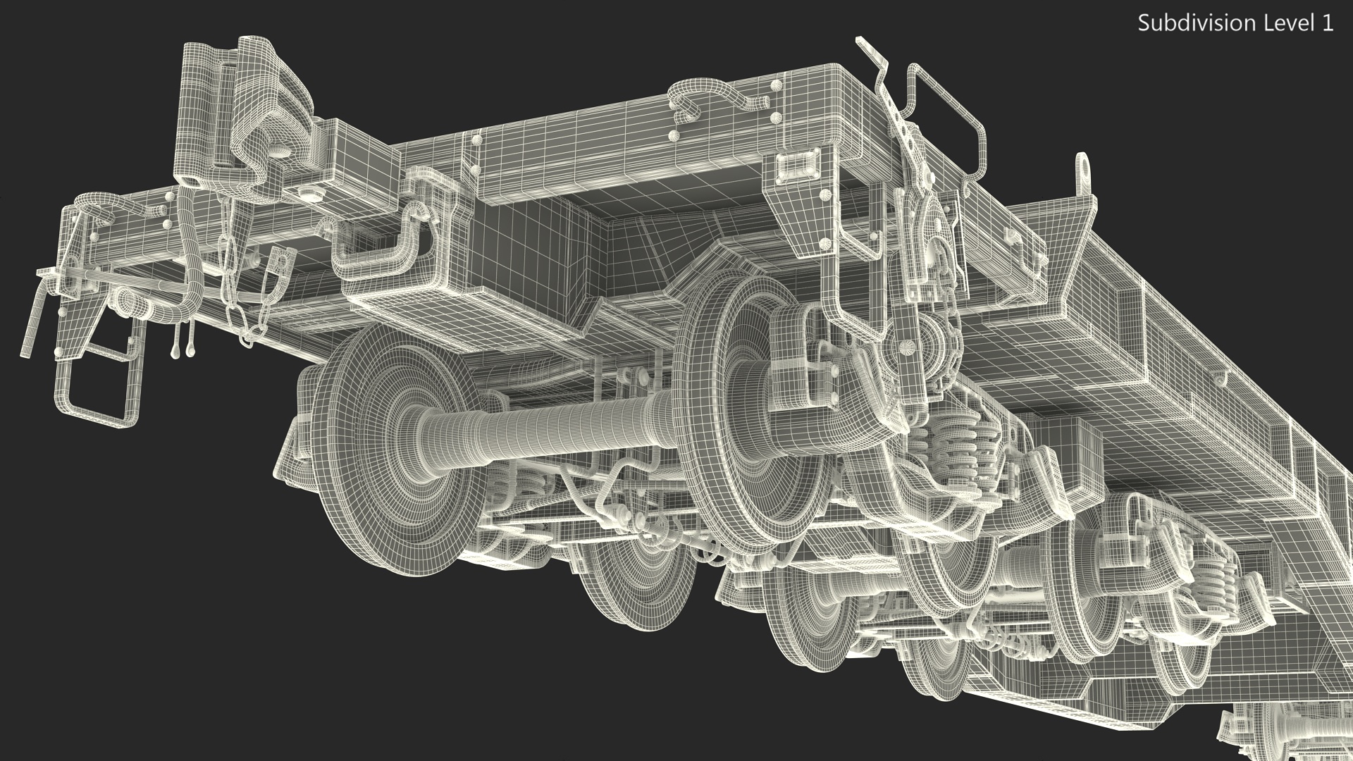 3D Heavy Duty Flatcar model