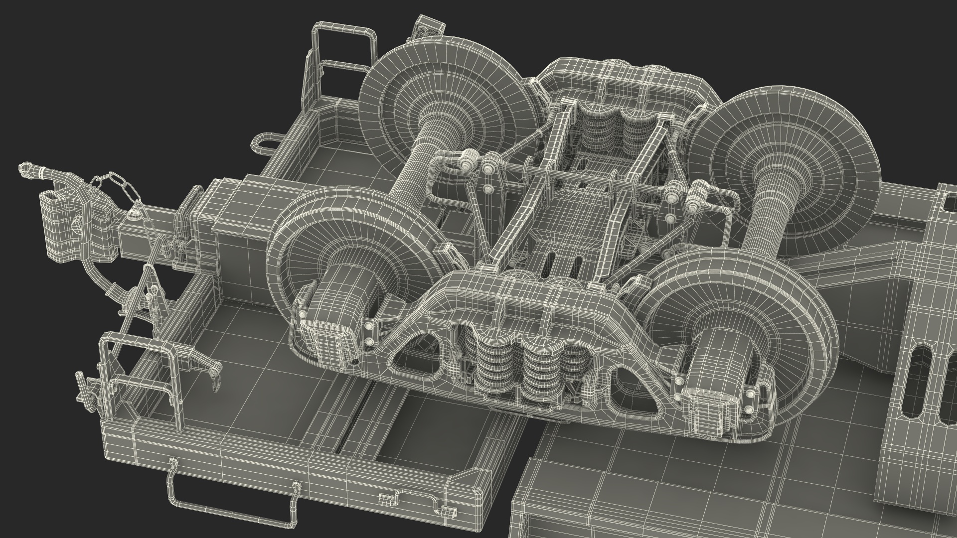 3D Heavy Duty Flatcar model