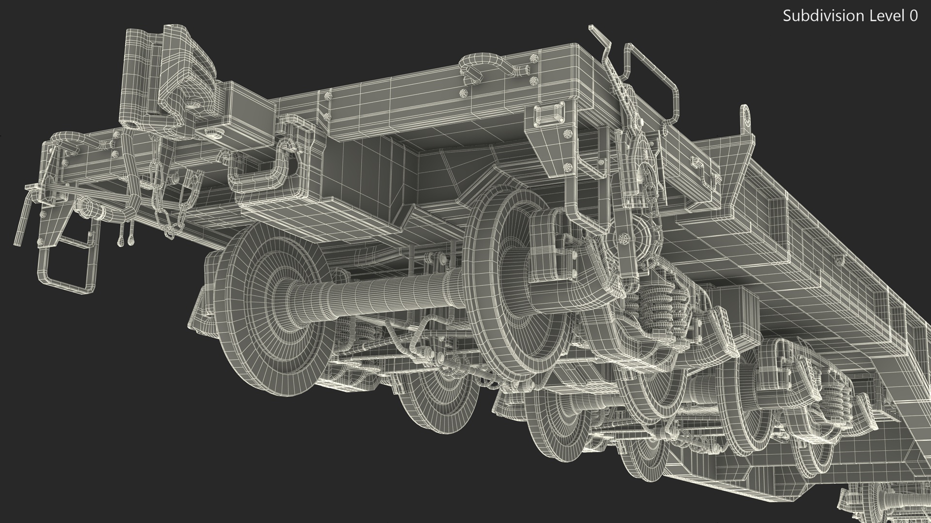 3D Heavy Duty Flatcar model