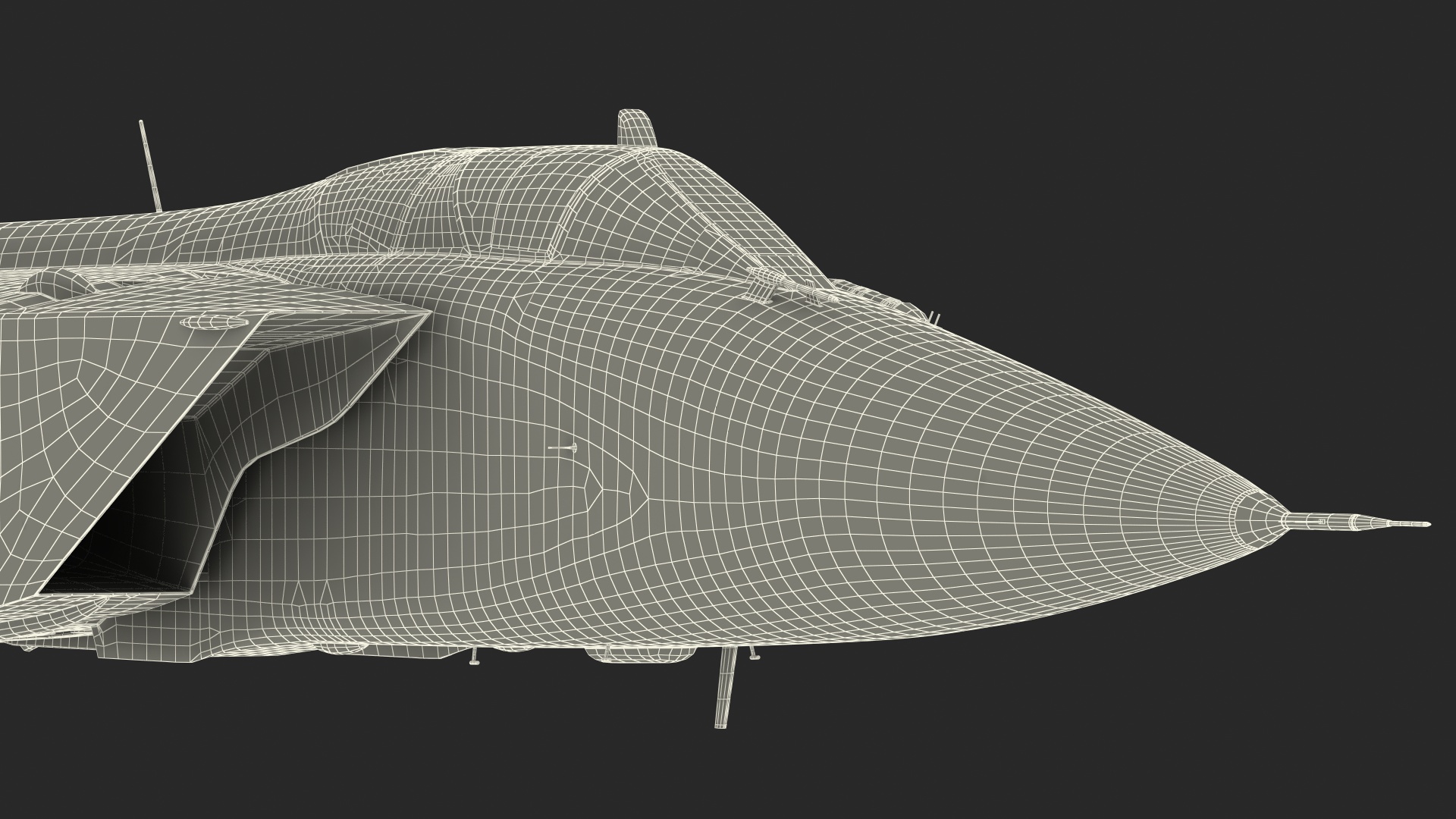 3D Supersonic Interceptor Aircraft Flight model