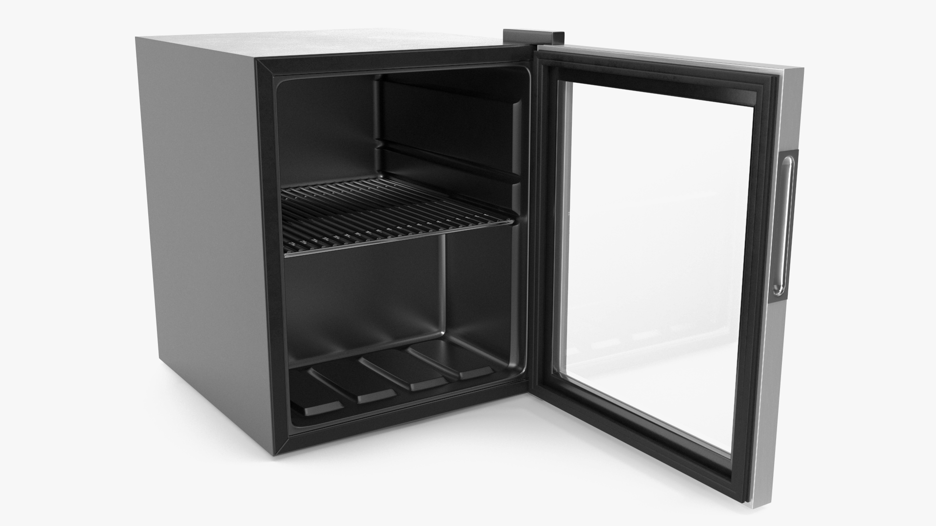 3D model Can Beverage Cooler with Metal Door Open