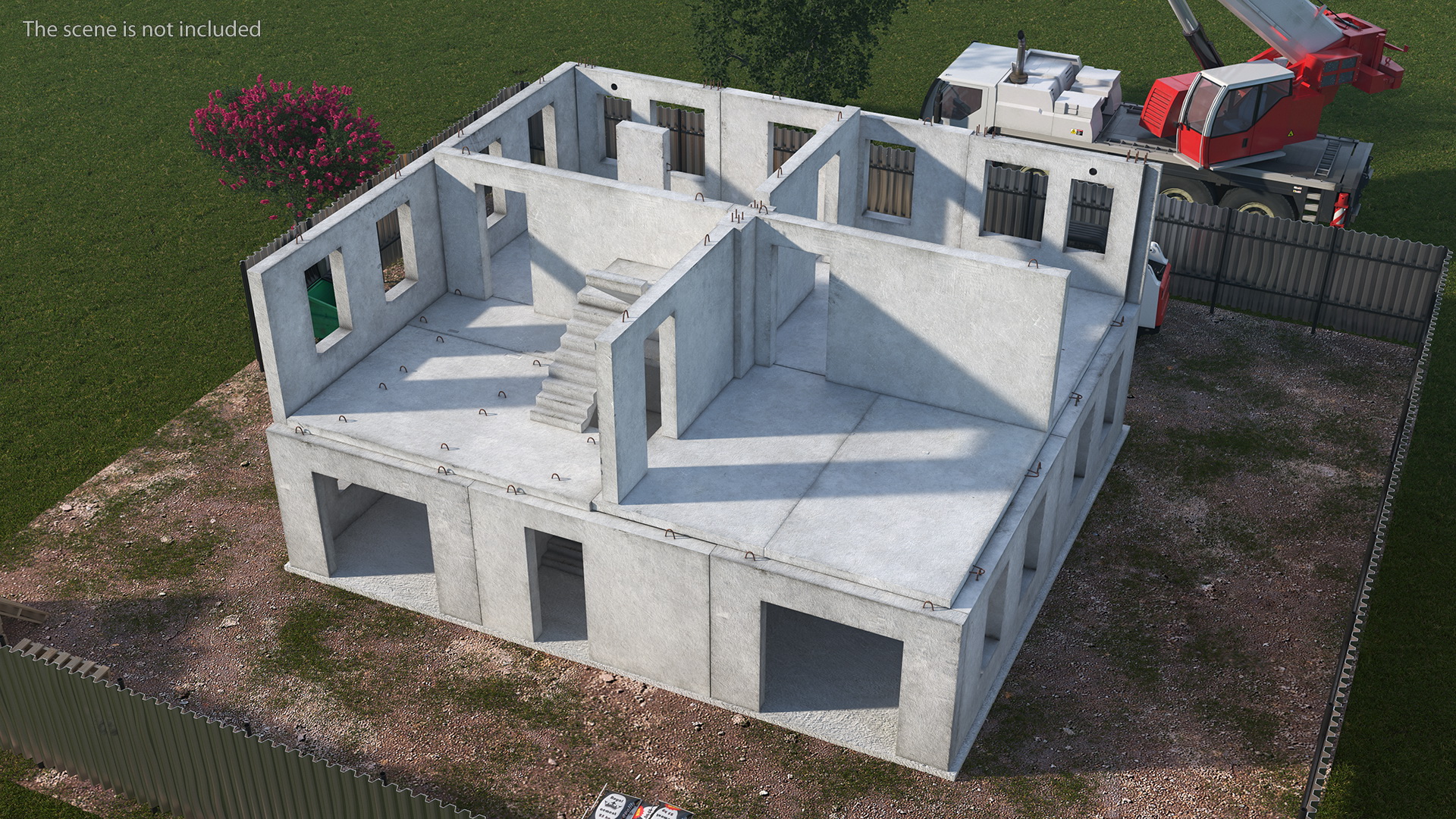 3D Precast Concrete Panel House model