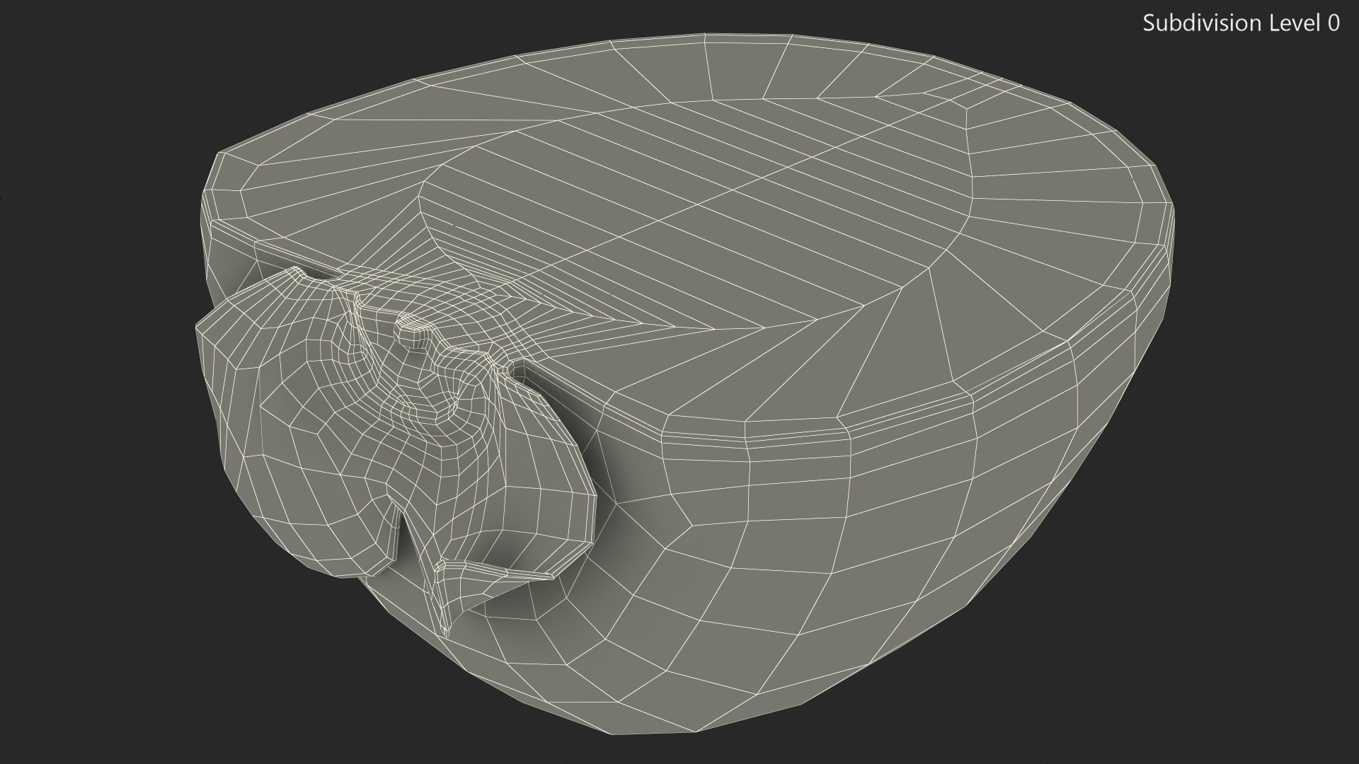 3D model Persimmon Fruit Half