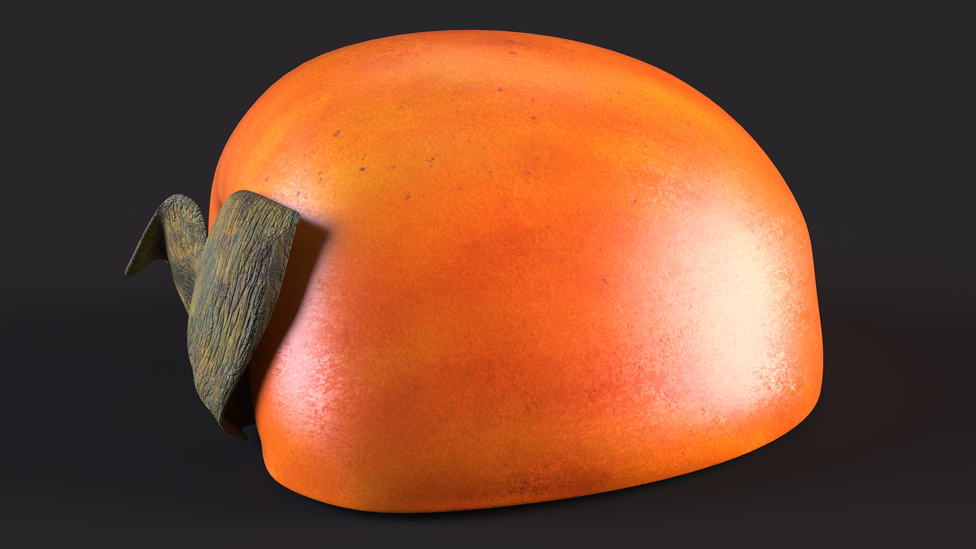 3D model Persimmon Fruit Half