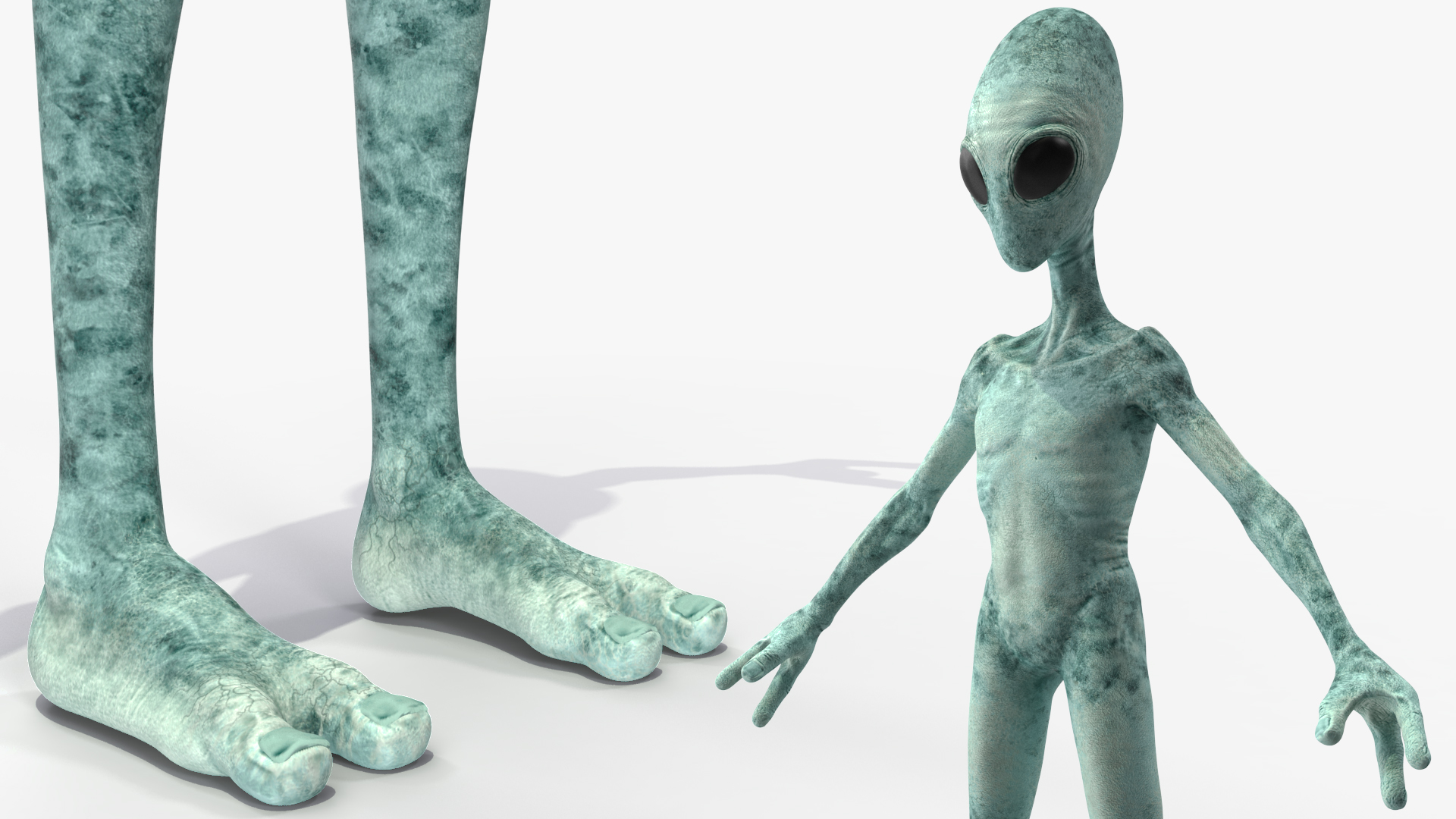 Extraterrestrial Alien Rigged 3D model