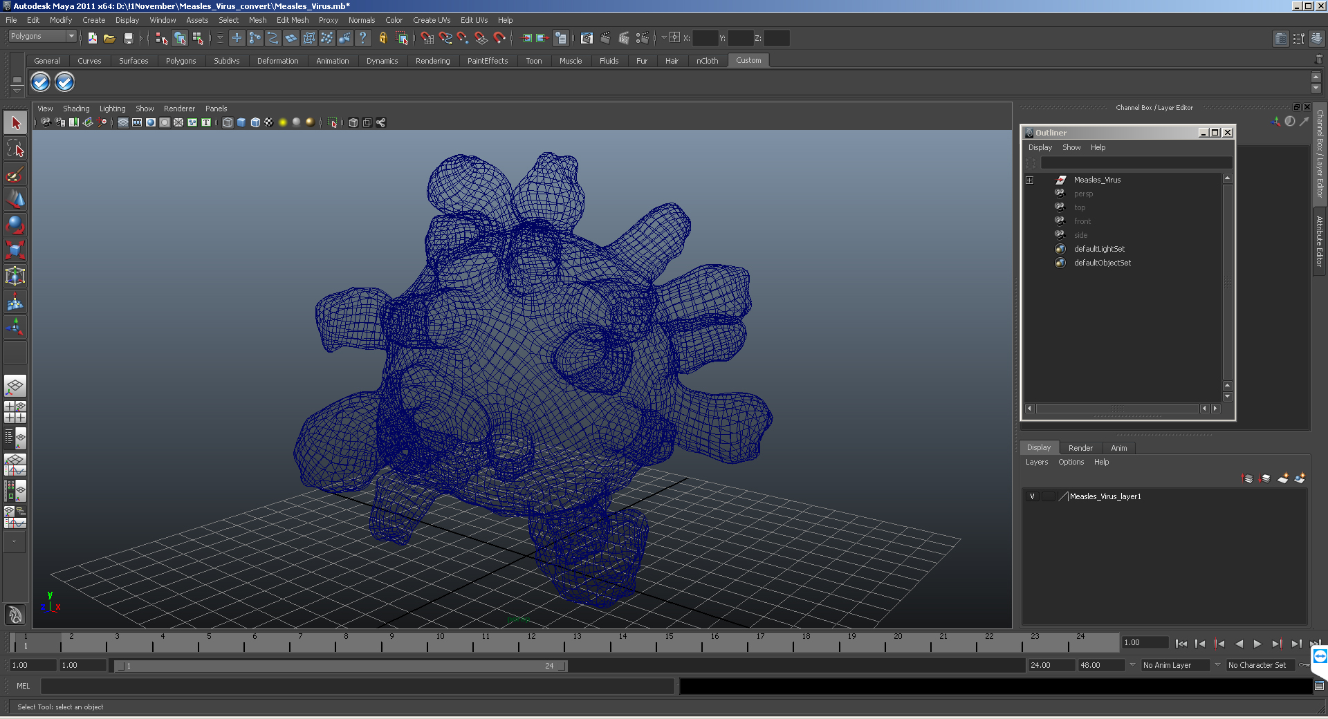 3D Measles Virus model