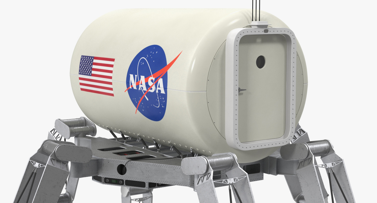 3D model NASA ATHLETE Lunar Rover Cargo Transport