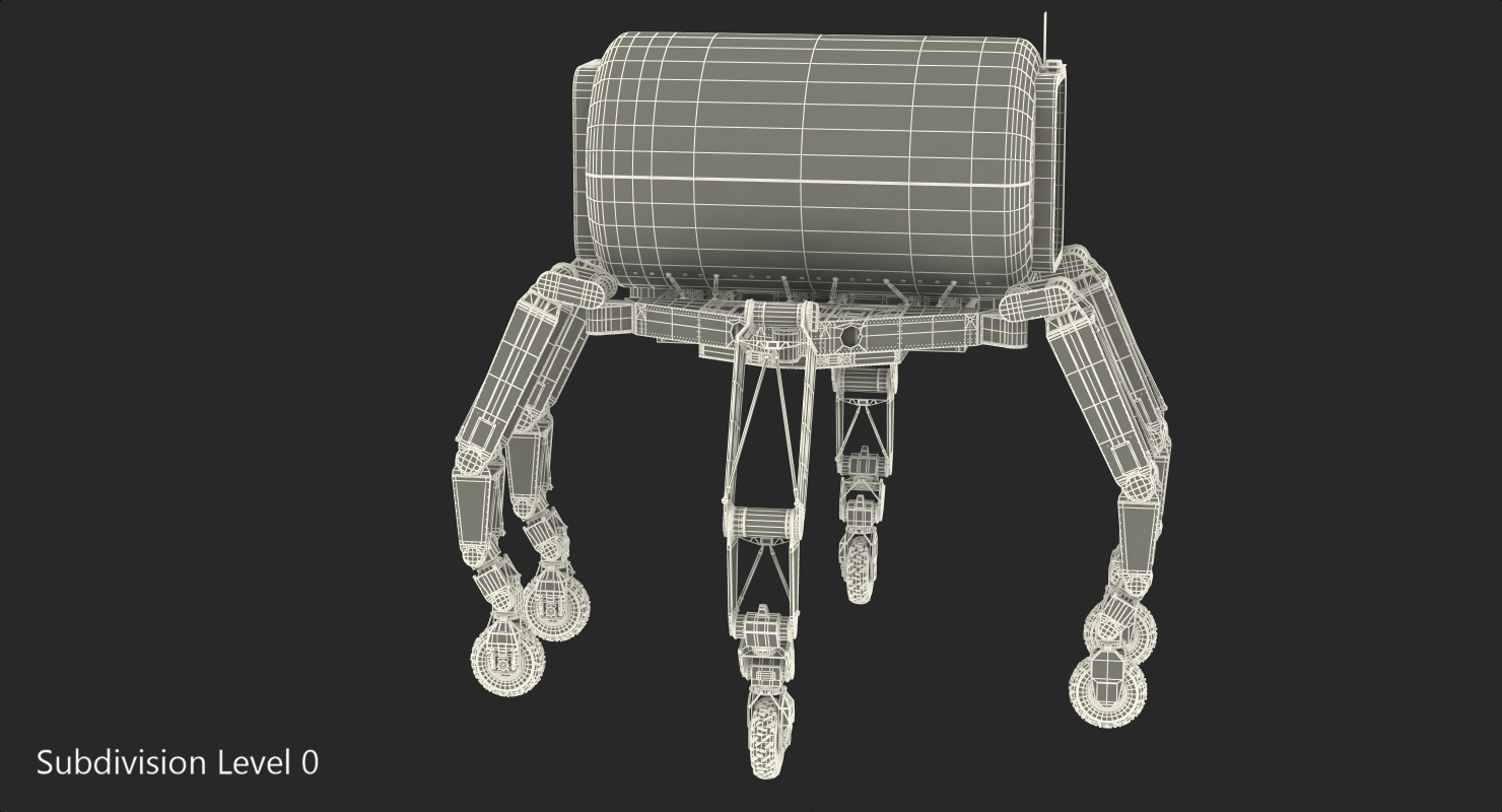 3D model NASA ATHLETE Lunar Rover Cargo Transport