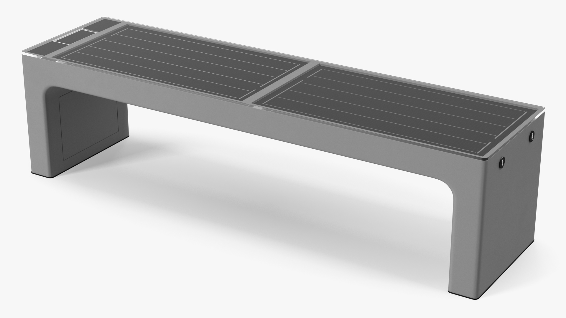 Smart Solar Bench Grey 3D