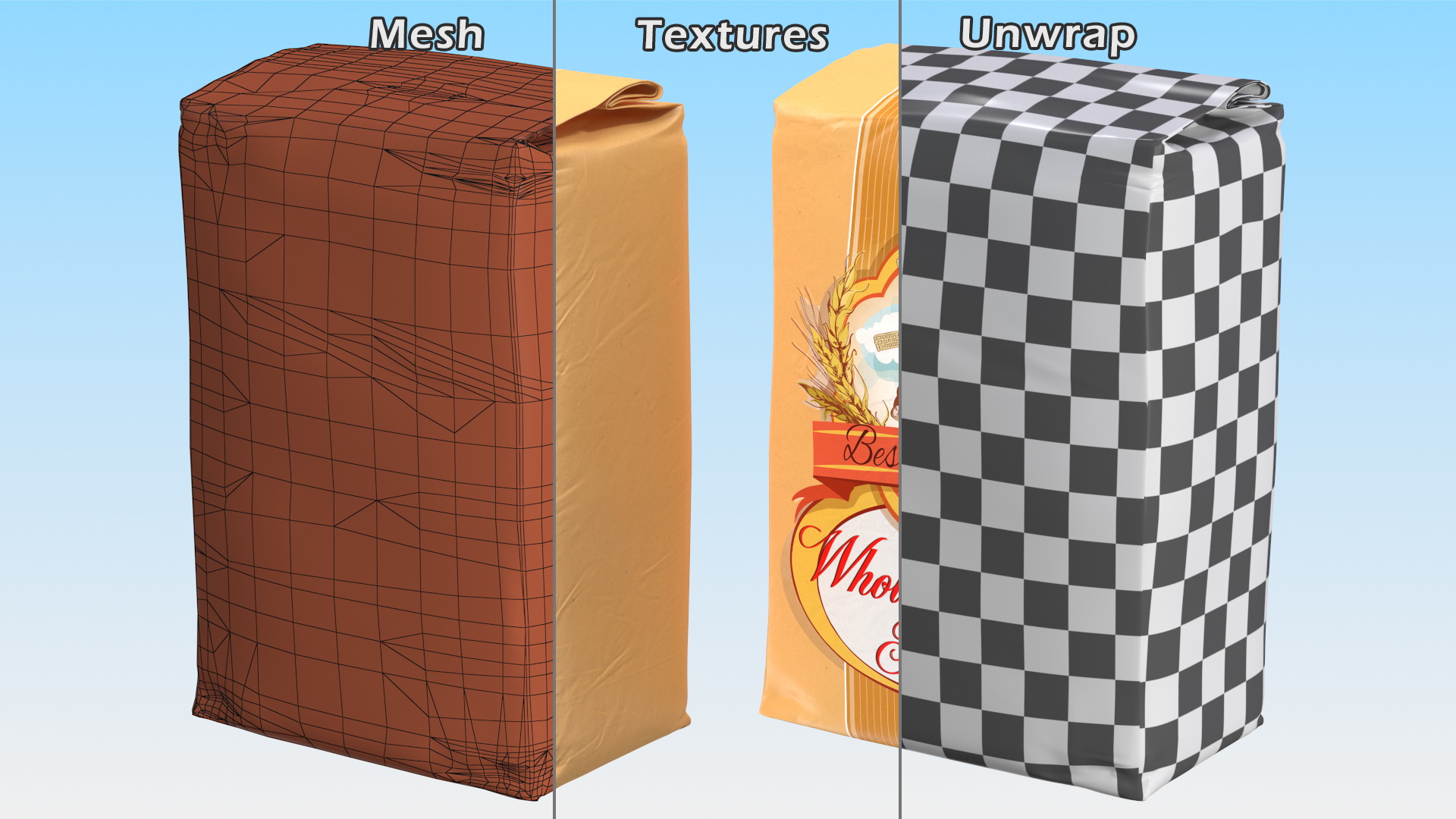 Wheat Flour Bag 5lb 3D model