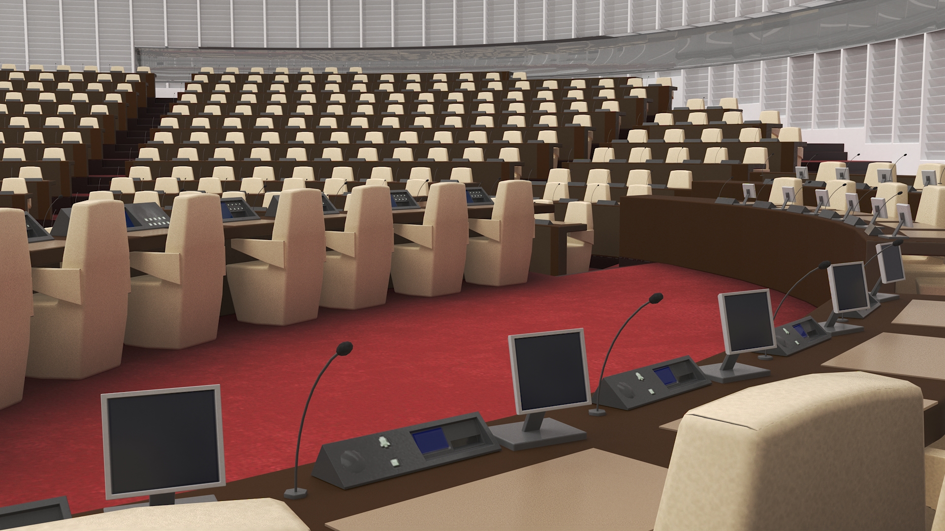 Parliament Chamber Interior 3D