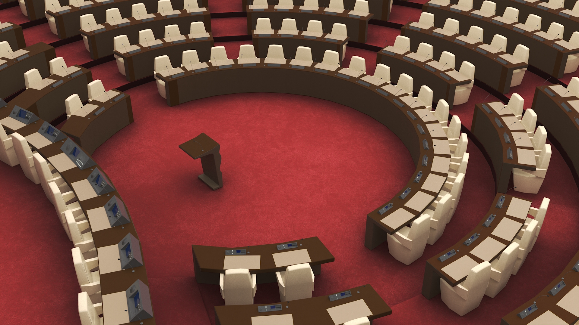 Parliament Chamber Interior 3D