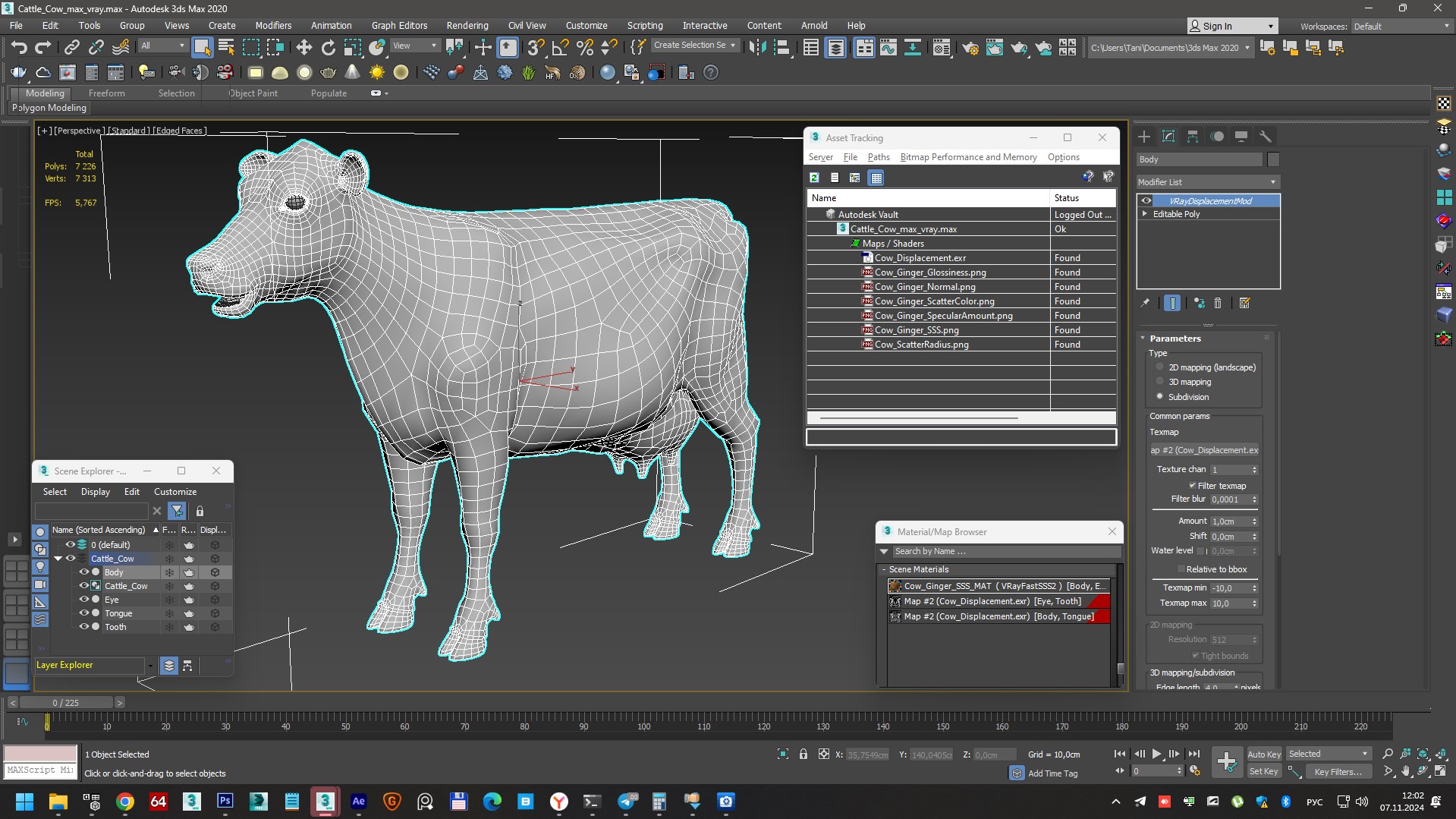 3D model Cattle Cow