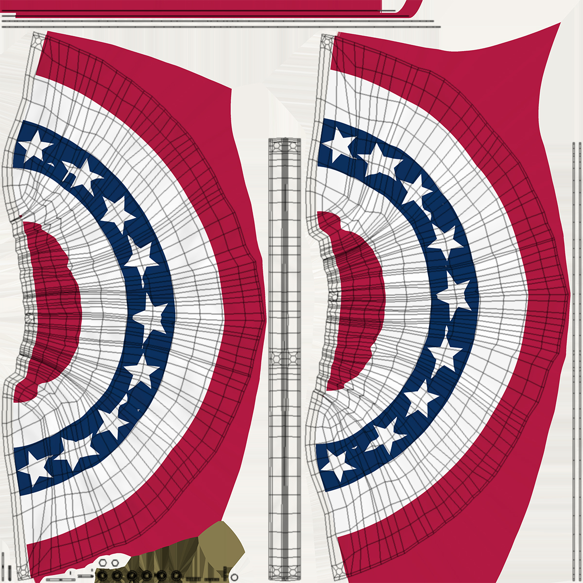 3D United States Flag Bunting