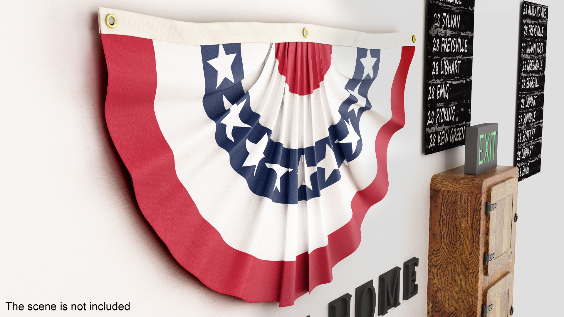 3D United States Flag Bunting