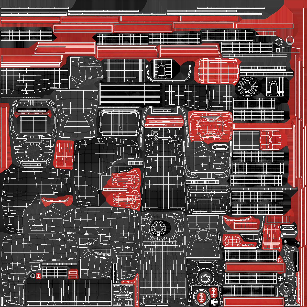 Trolley Shopping Carts Connected with Coin Locker 3D model