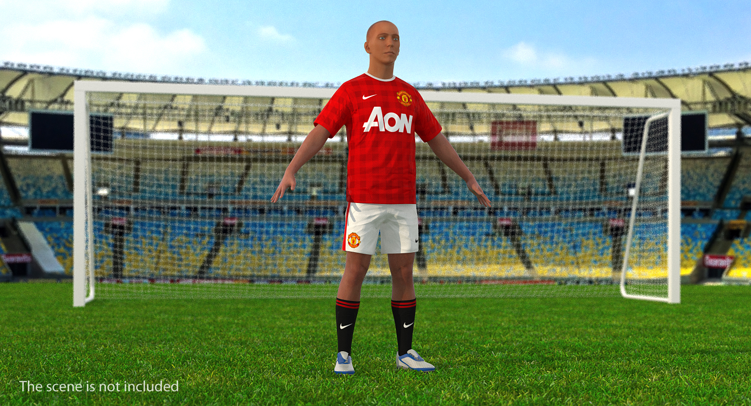 3D Soccer or Football Player Manchester United model