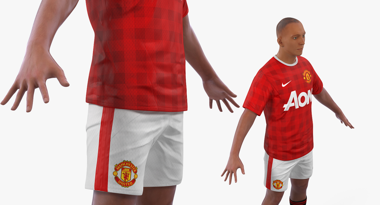 3D Soccer or Football Player Manchester United model