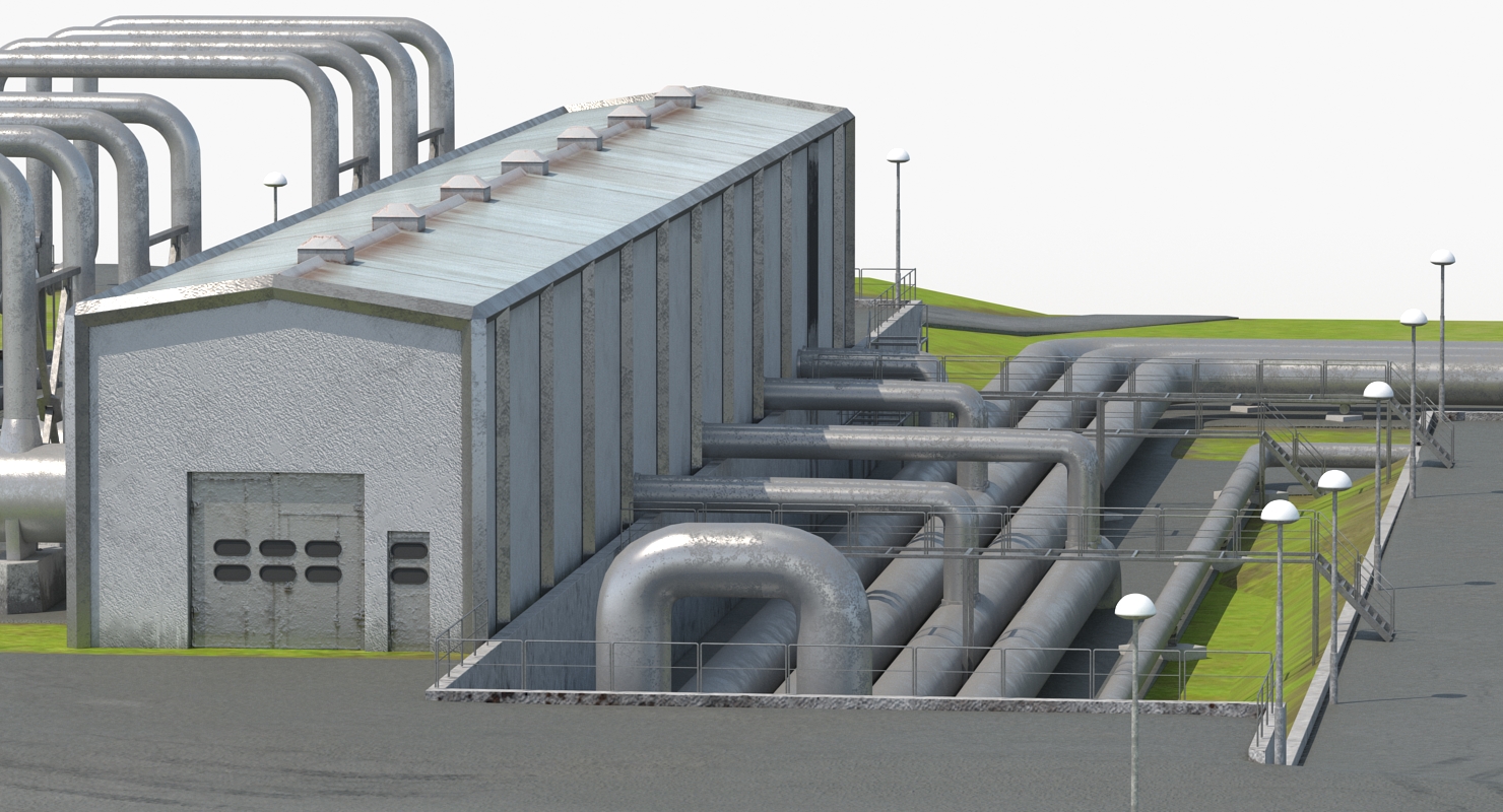 Geothermal Power Plant 3D