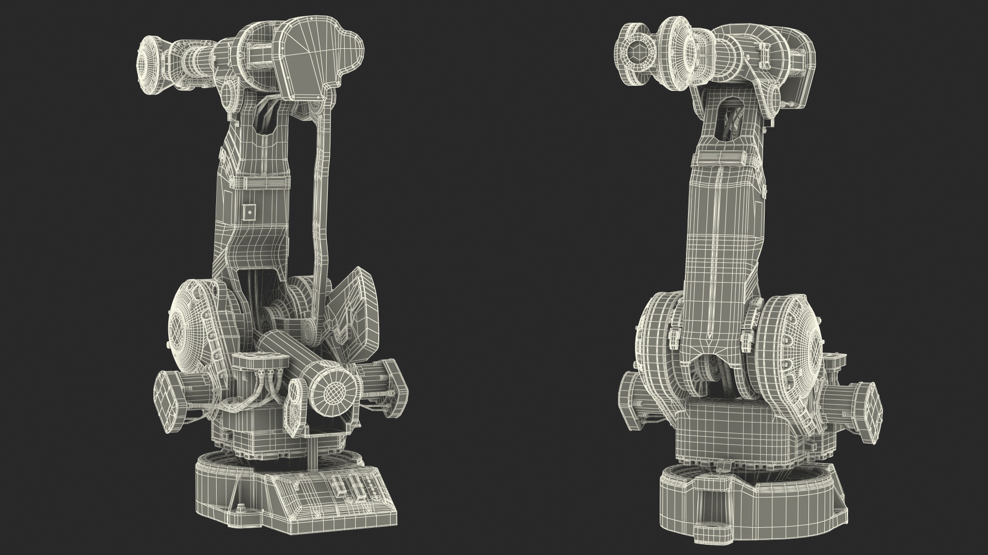 High Speed Industrial Robot Yellow 3D model