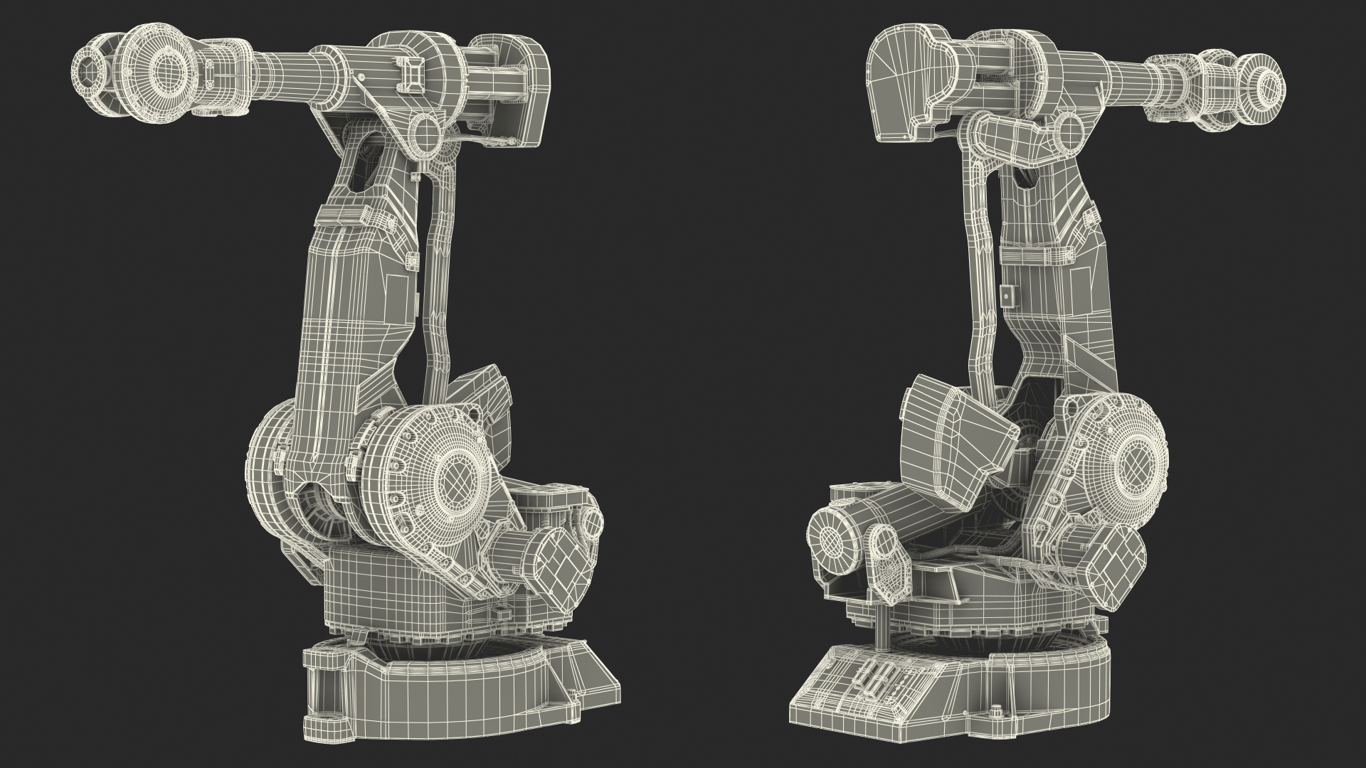 High Speed Industrial Robot Yellow 3D model