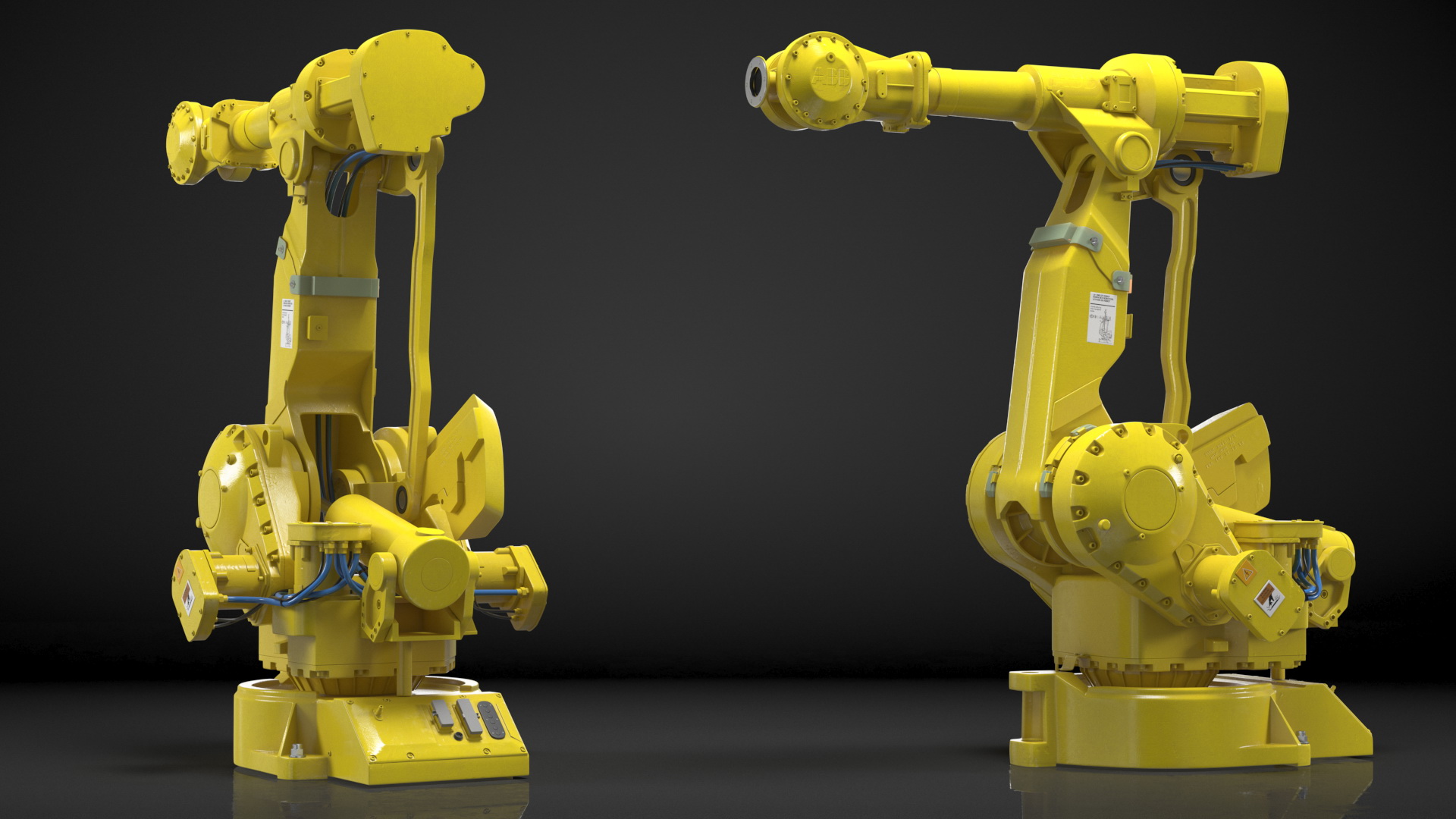 High Speed Industrial Robot Yellow 3D model