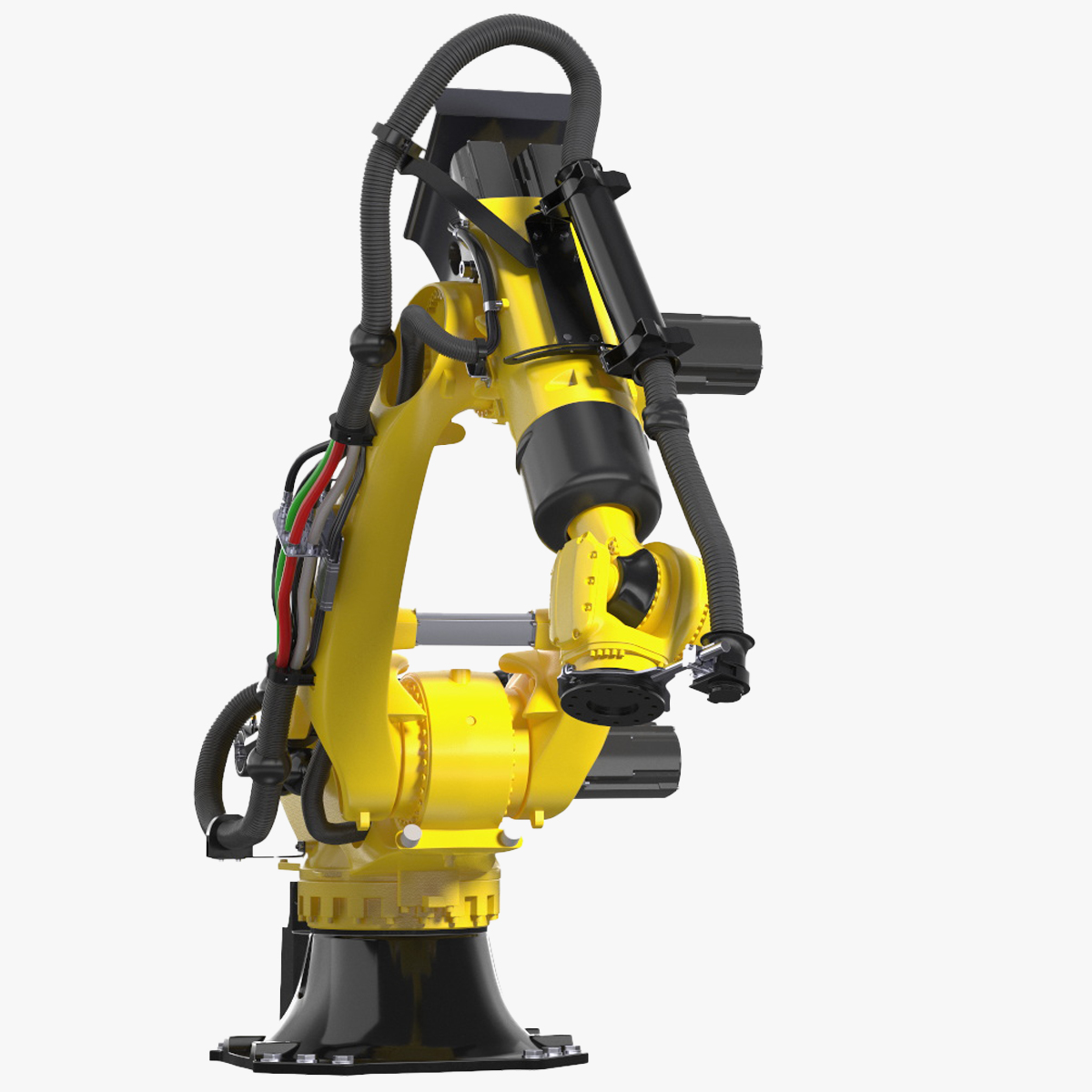 3D model Ultra Robotic Arm Yellow Rigged for Cinema 4D