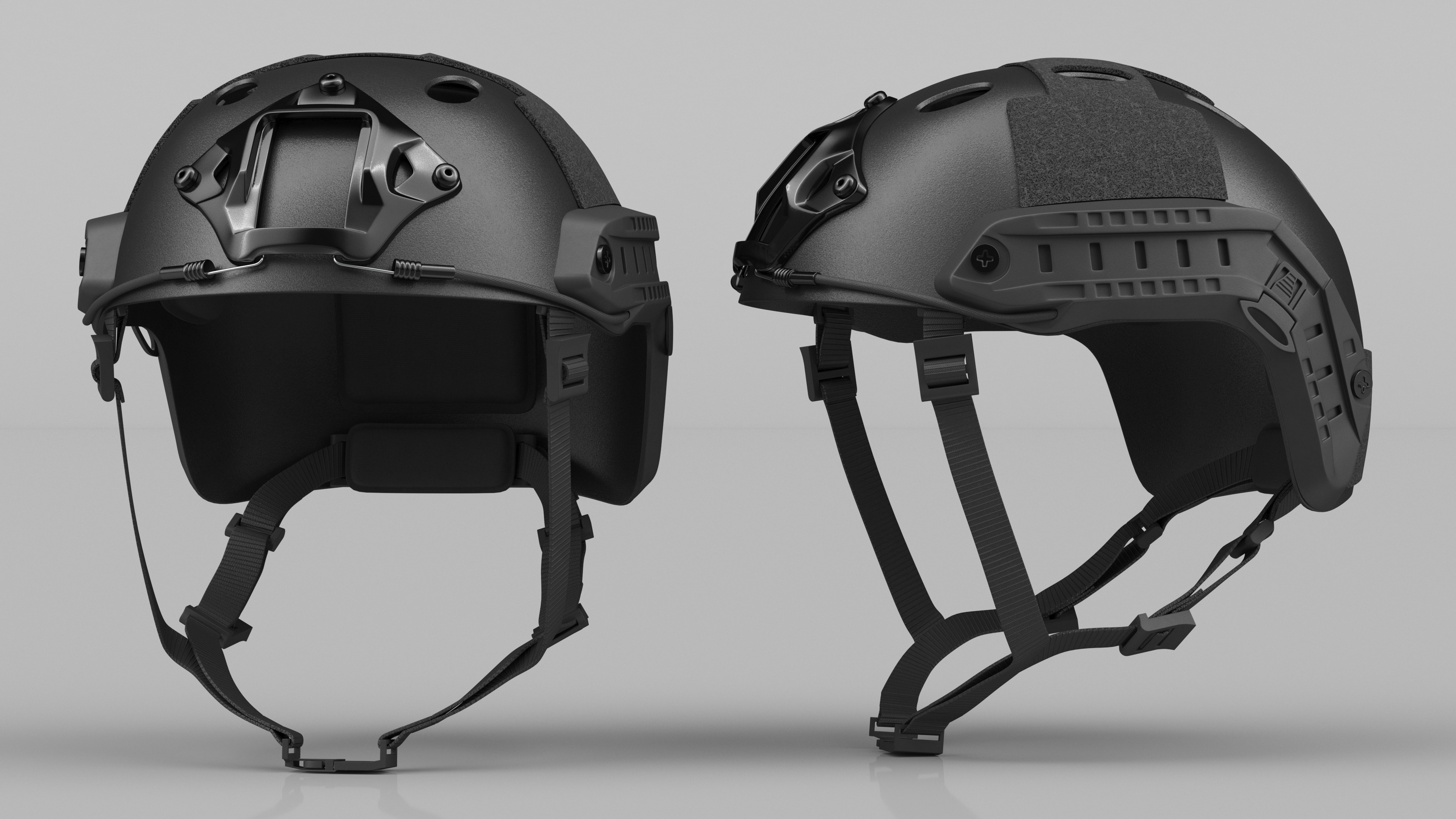 Tactical Helmet Black Airsoft 3D model