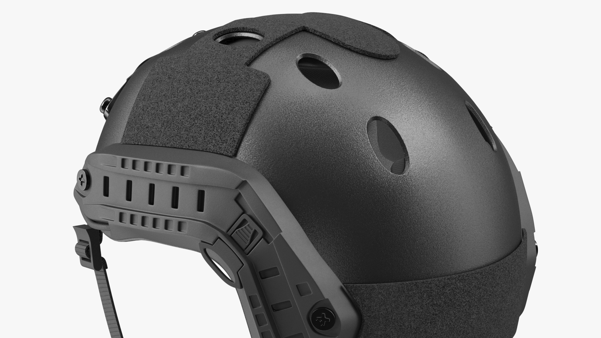 Tactical Helmet Black Airsoft 3D model