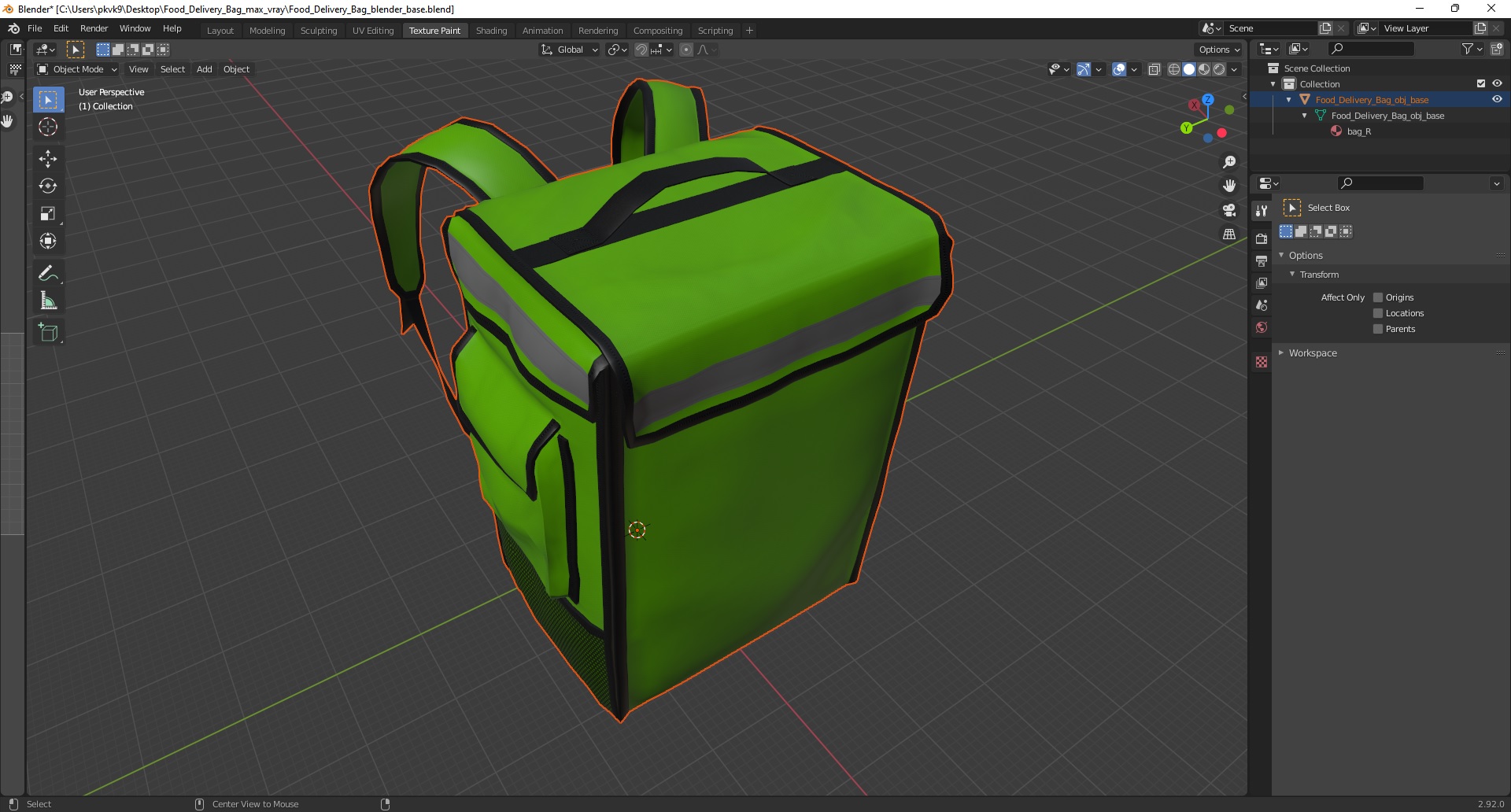 Food Delivery Bag 3D