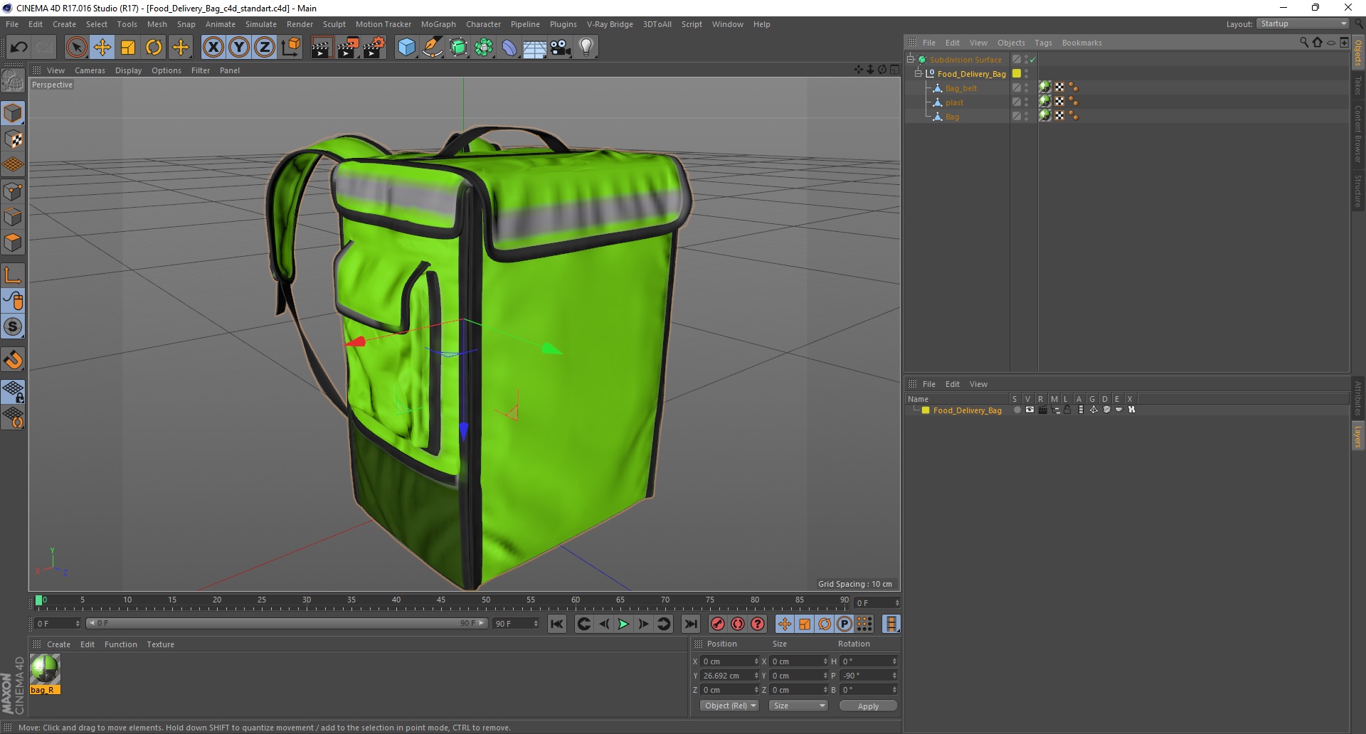 Food Delivery Bag 3D