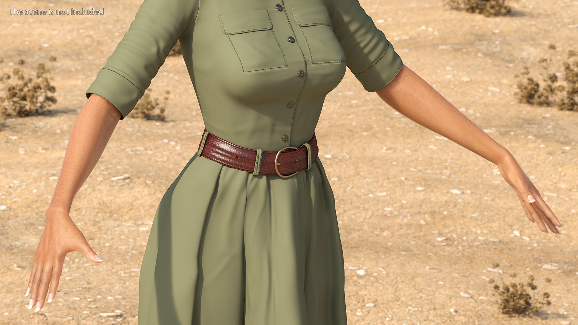 Woman Explorer Costume 3D