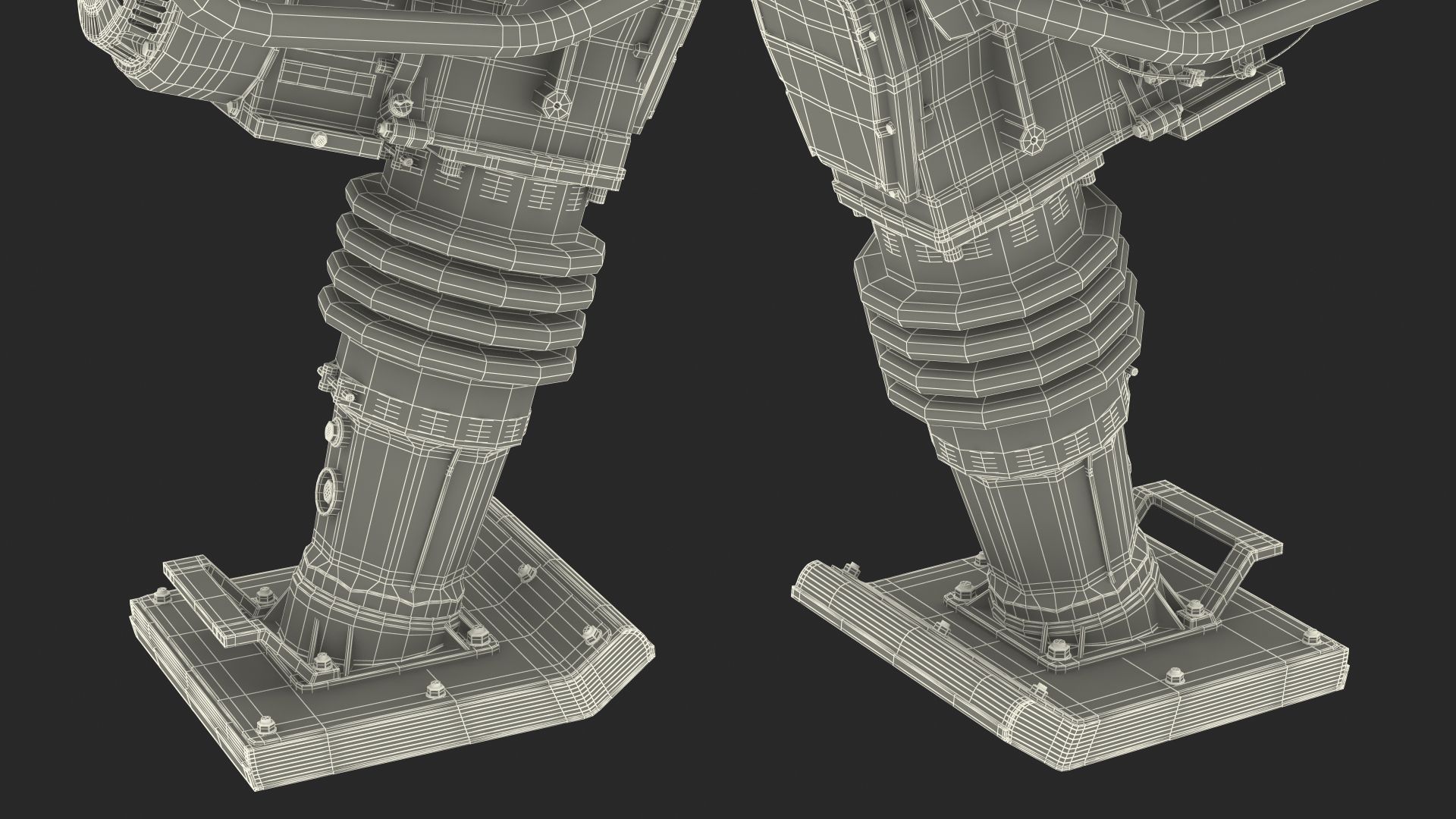 Tamping Rammer Dirty Rigged 3D