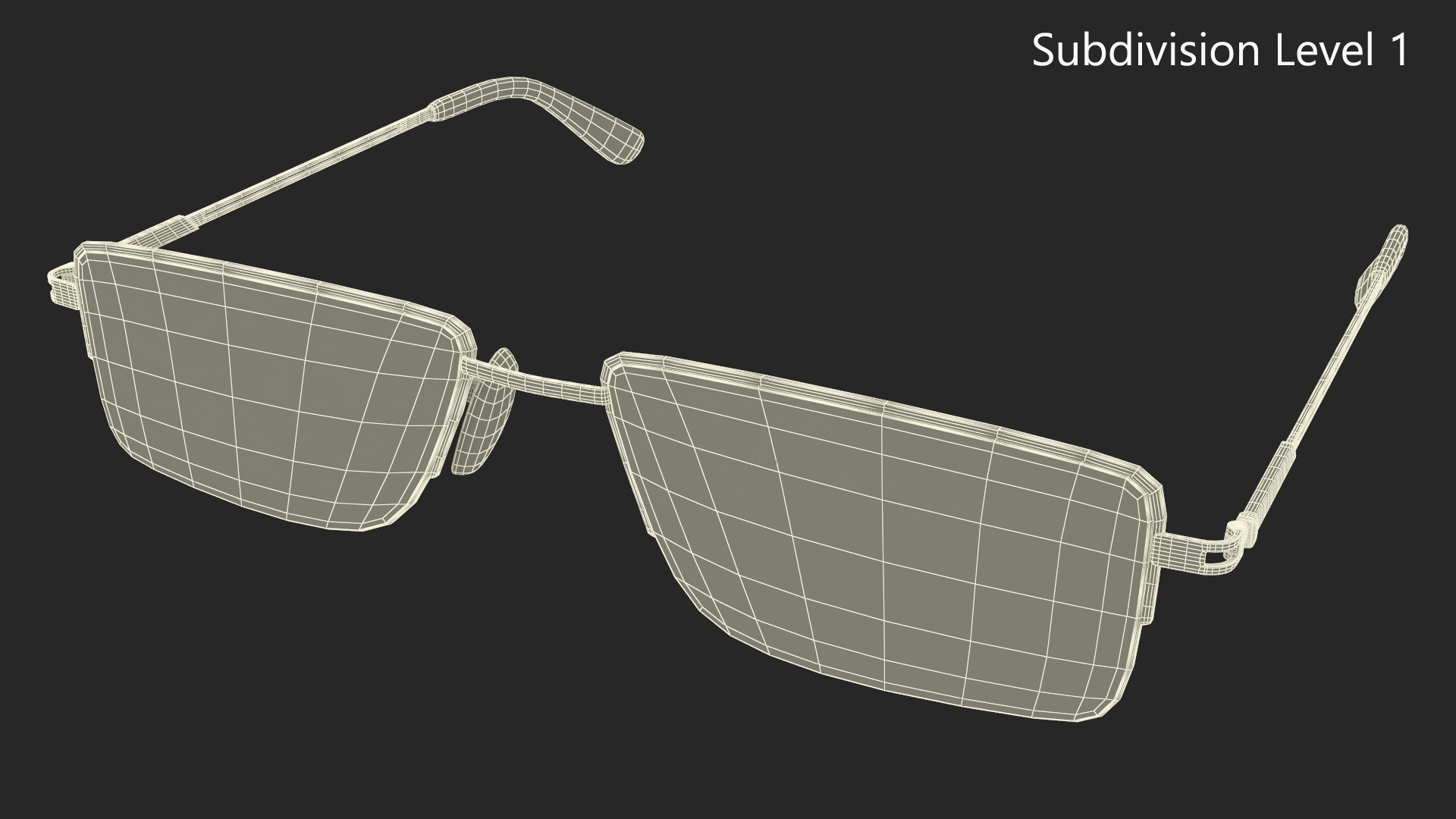 Rectangular Reading Glasses 3D