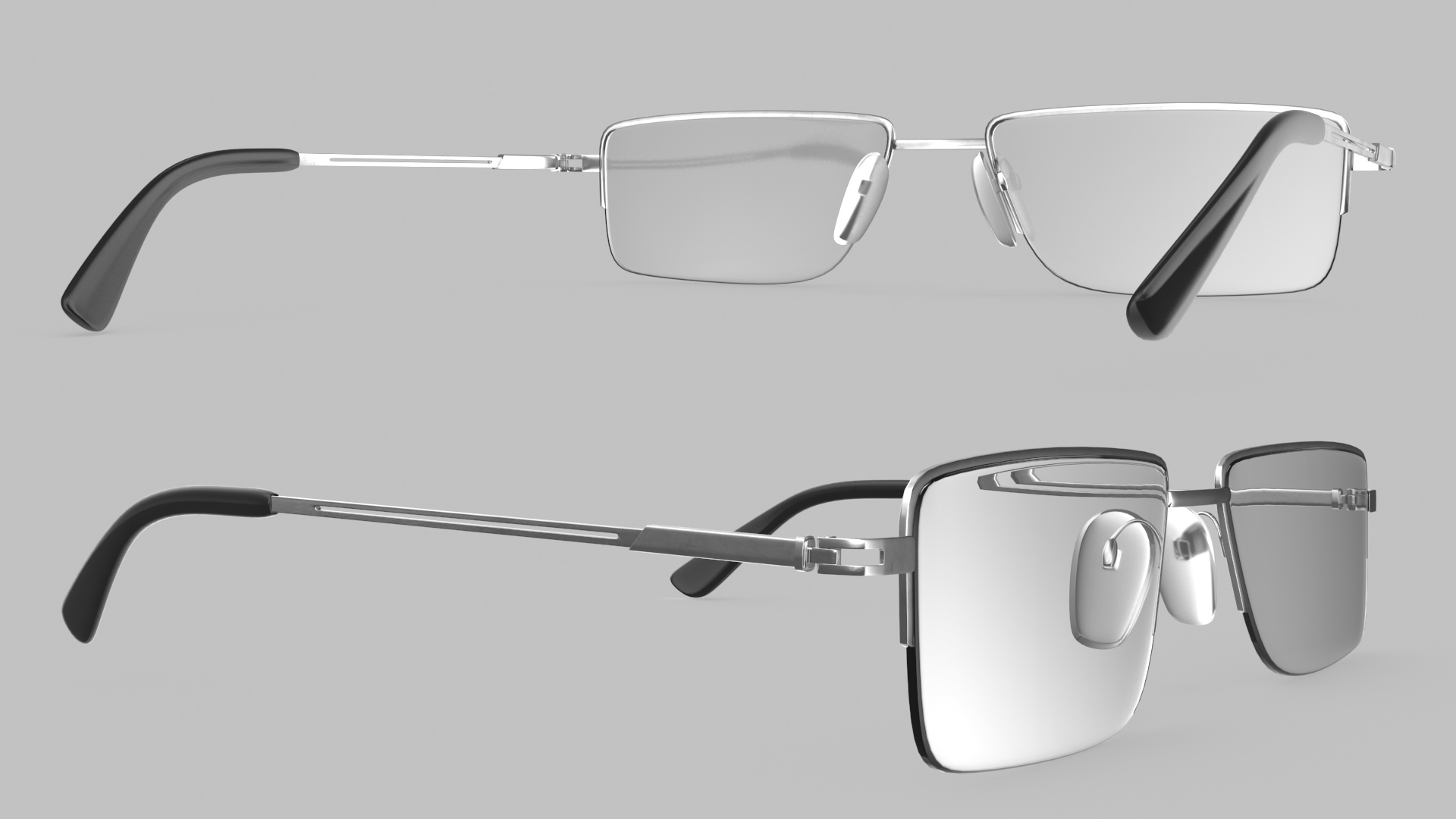 Rectangular Reading Glasses 3D