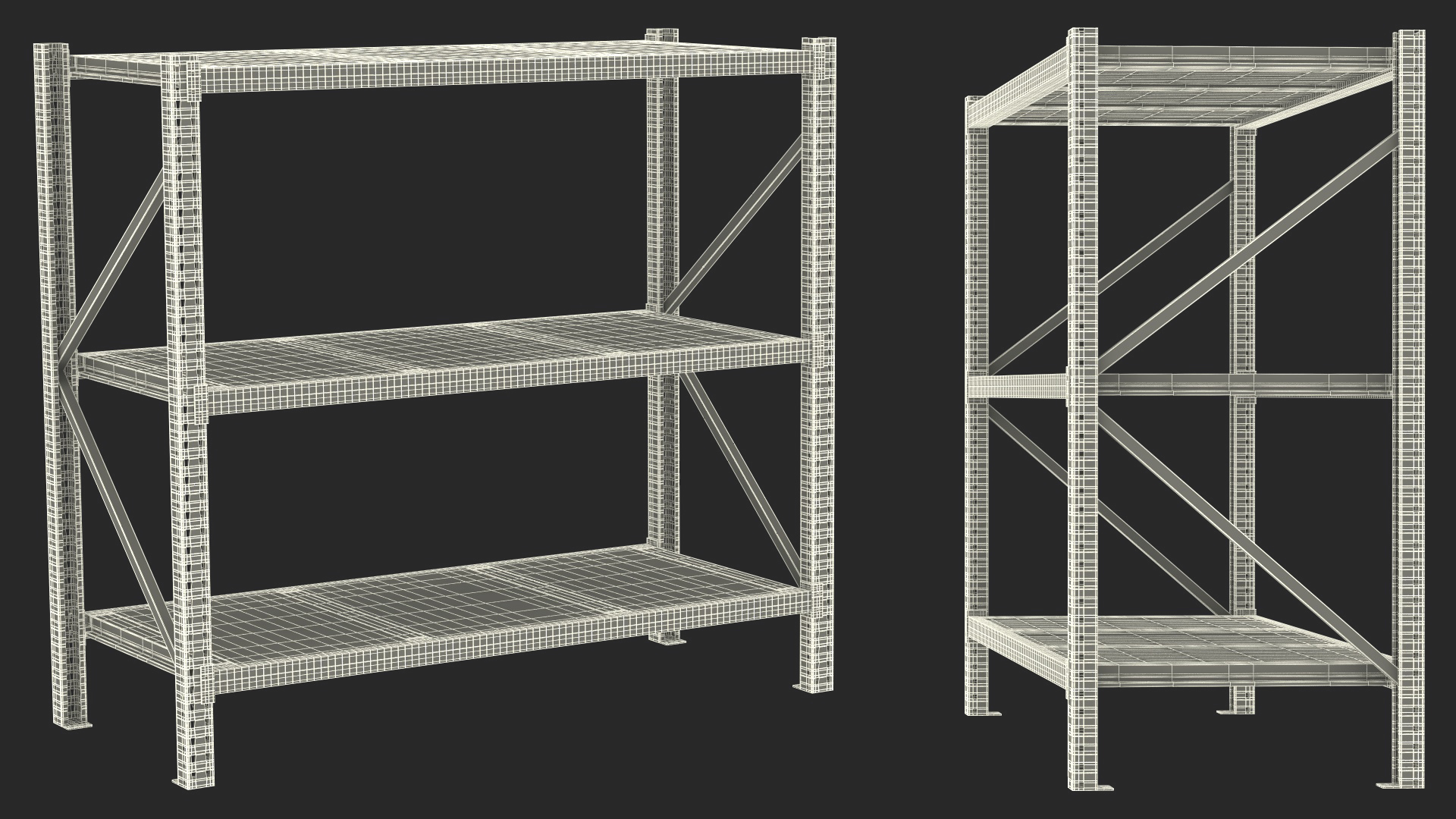 3D model Heavy Duty Warehouse Rack