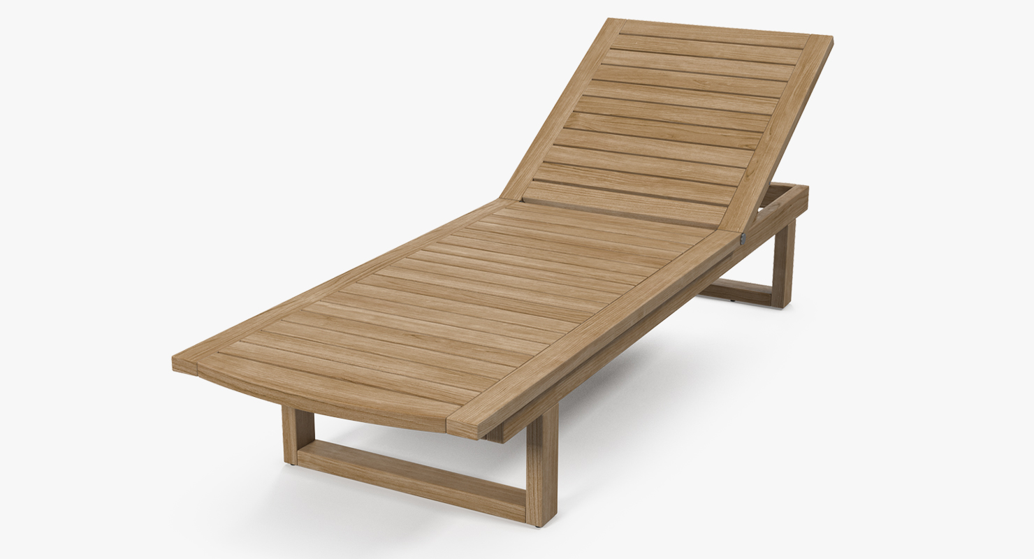 Sun Lounger Brown 3D