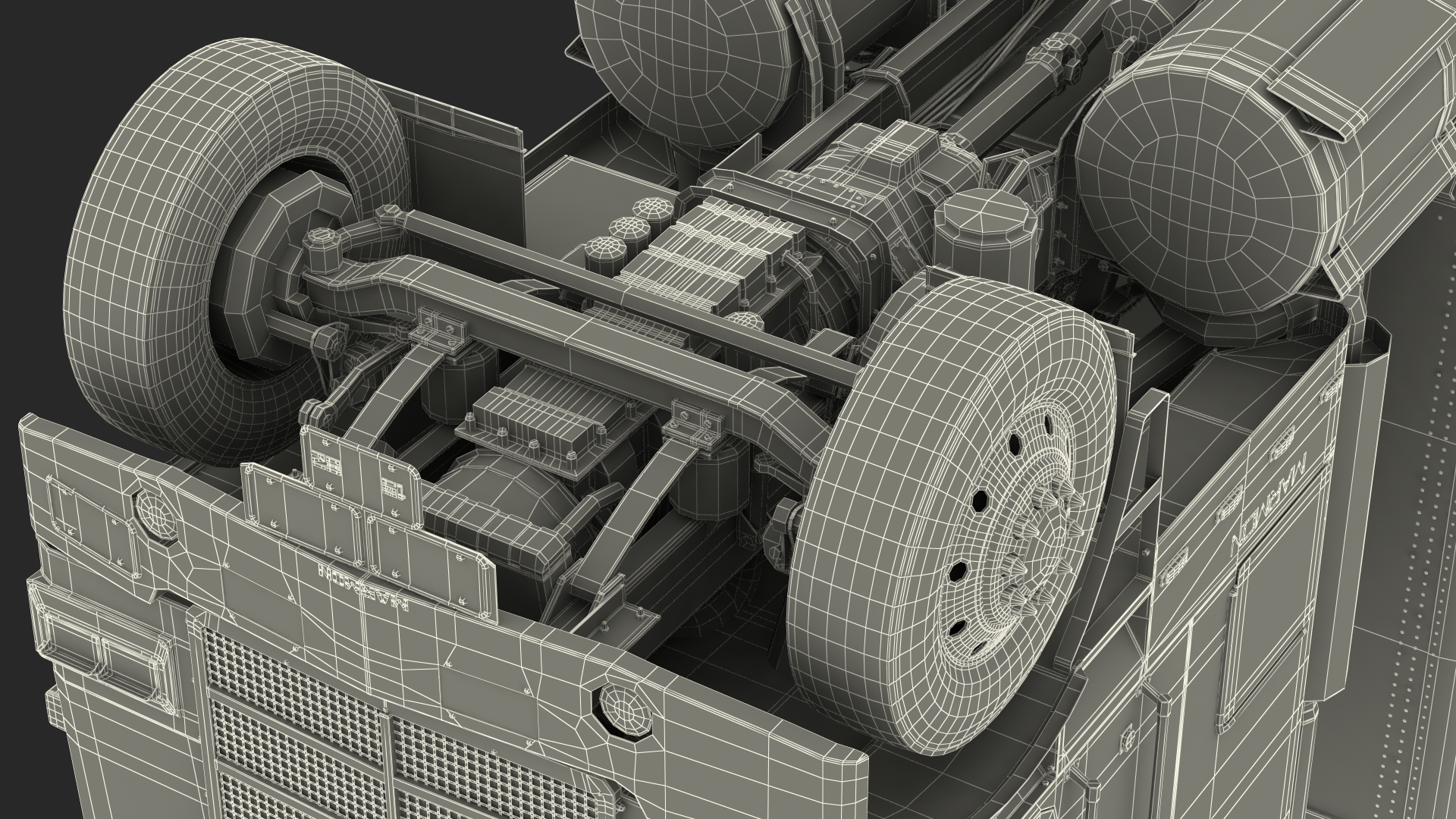 Marmon Truck With Semi Trailer Rigged 3D