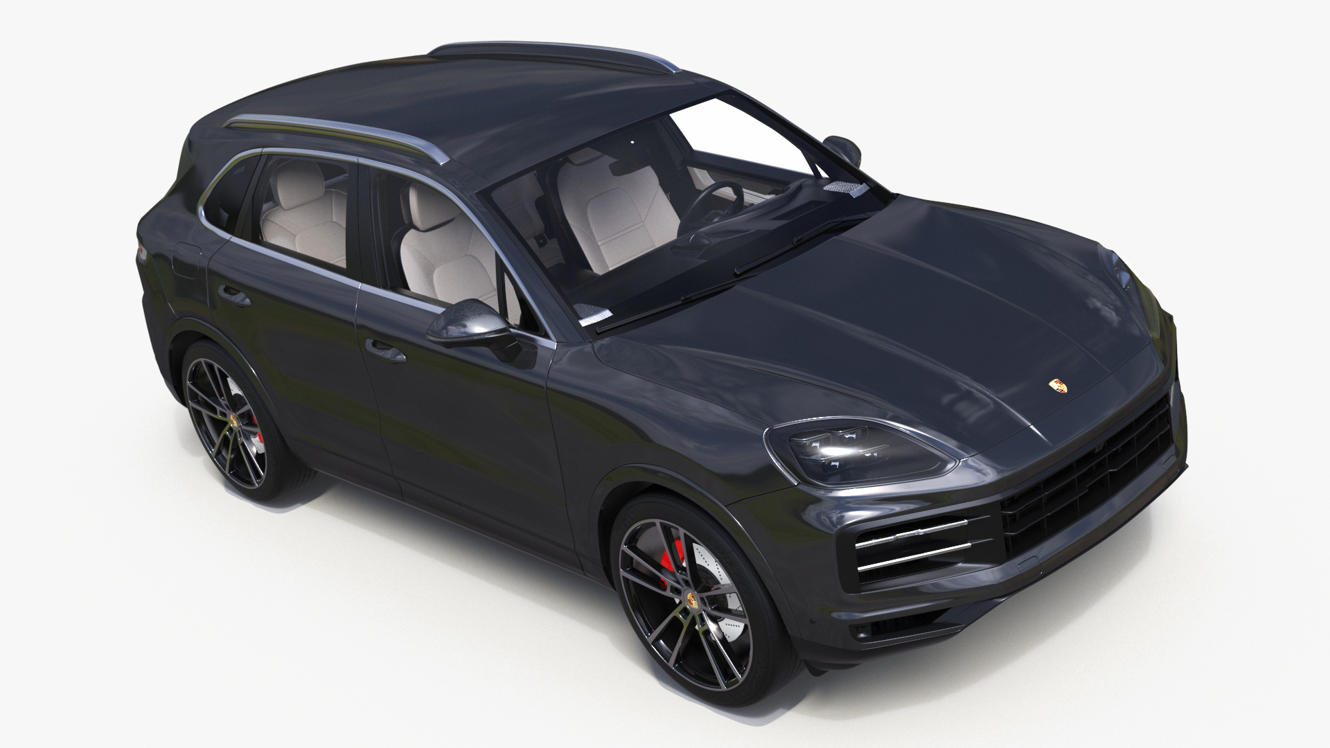 Porsche Cayenne 2024 Luxury SUV Black 3D