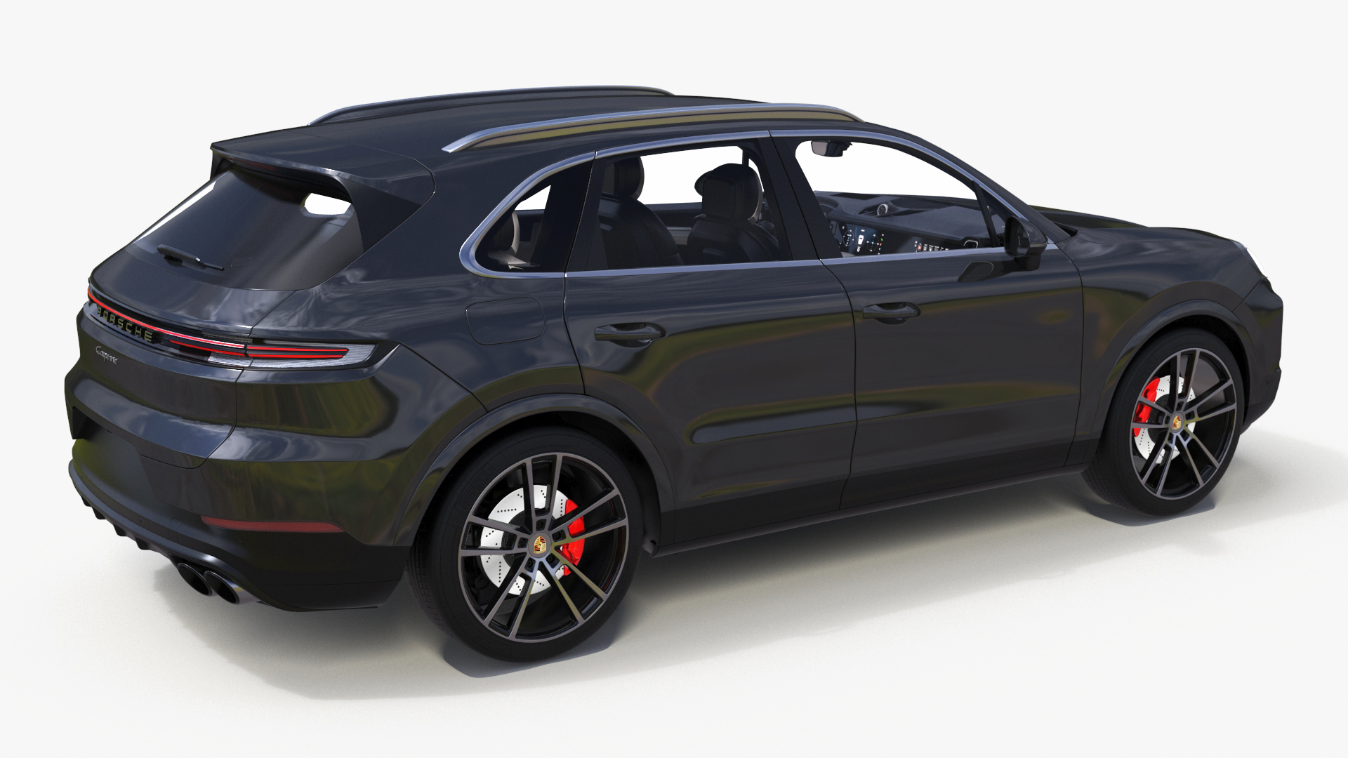 Porsche Cayenne 2024 Luxury SUV Black 3D