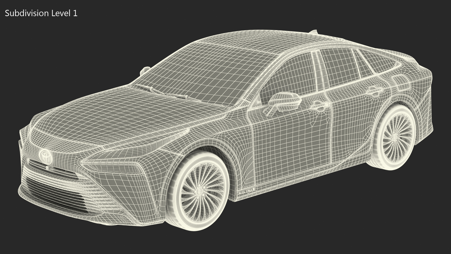 3D Toyota Mirai 2022 Simple Interior model