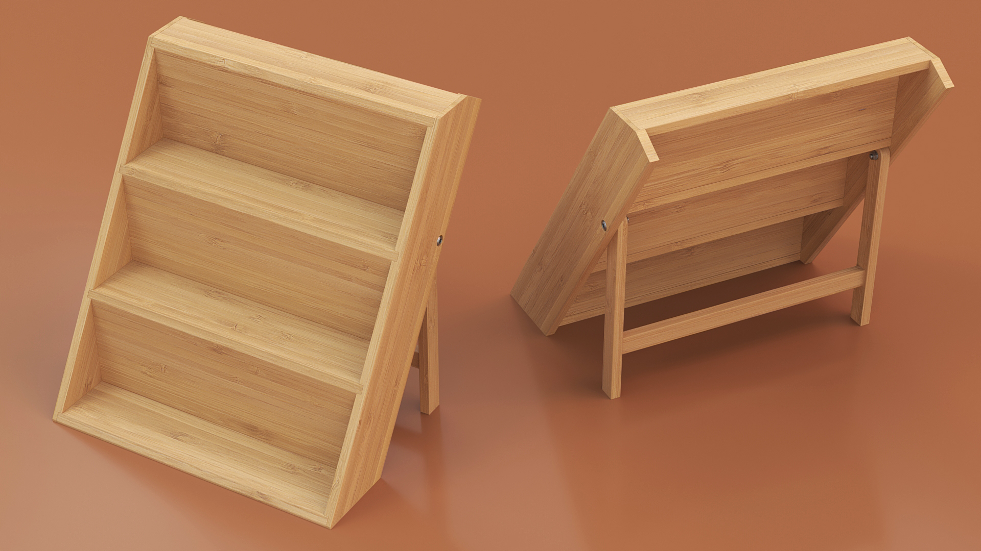 3D Tabletop Wooden Shelf